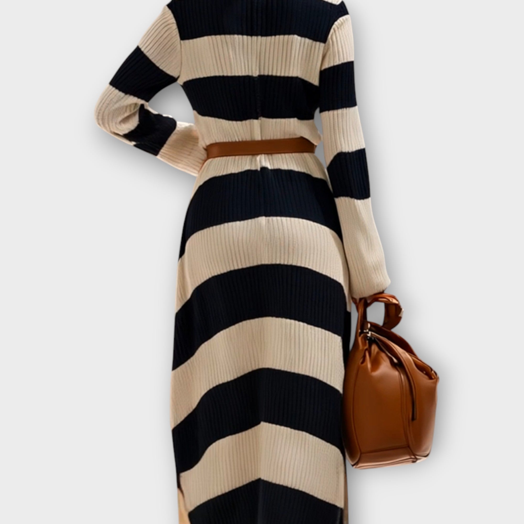 Striped Knit Maxi Dress