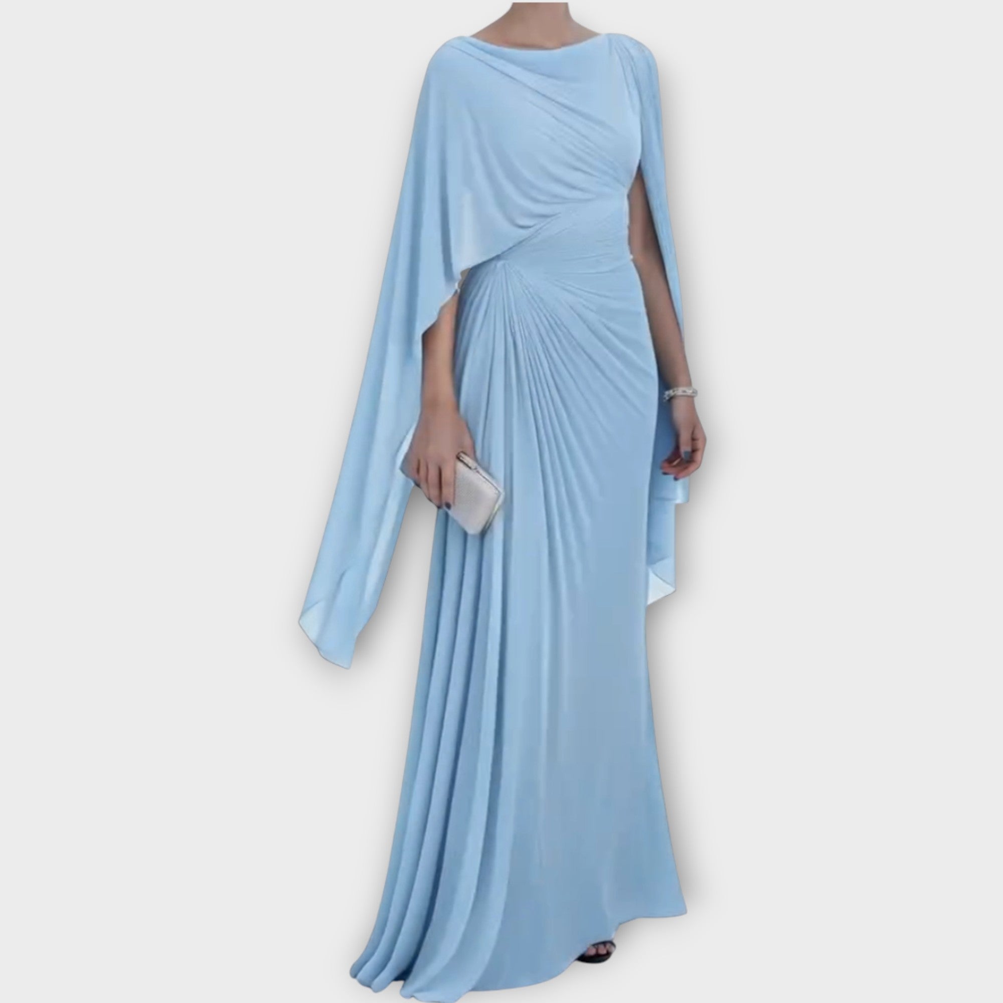 Draped One-Shoulder Evening Elegance Gown