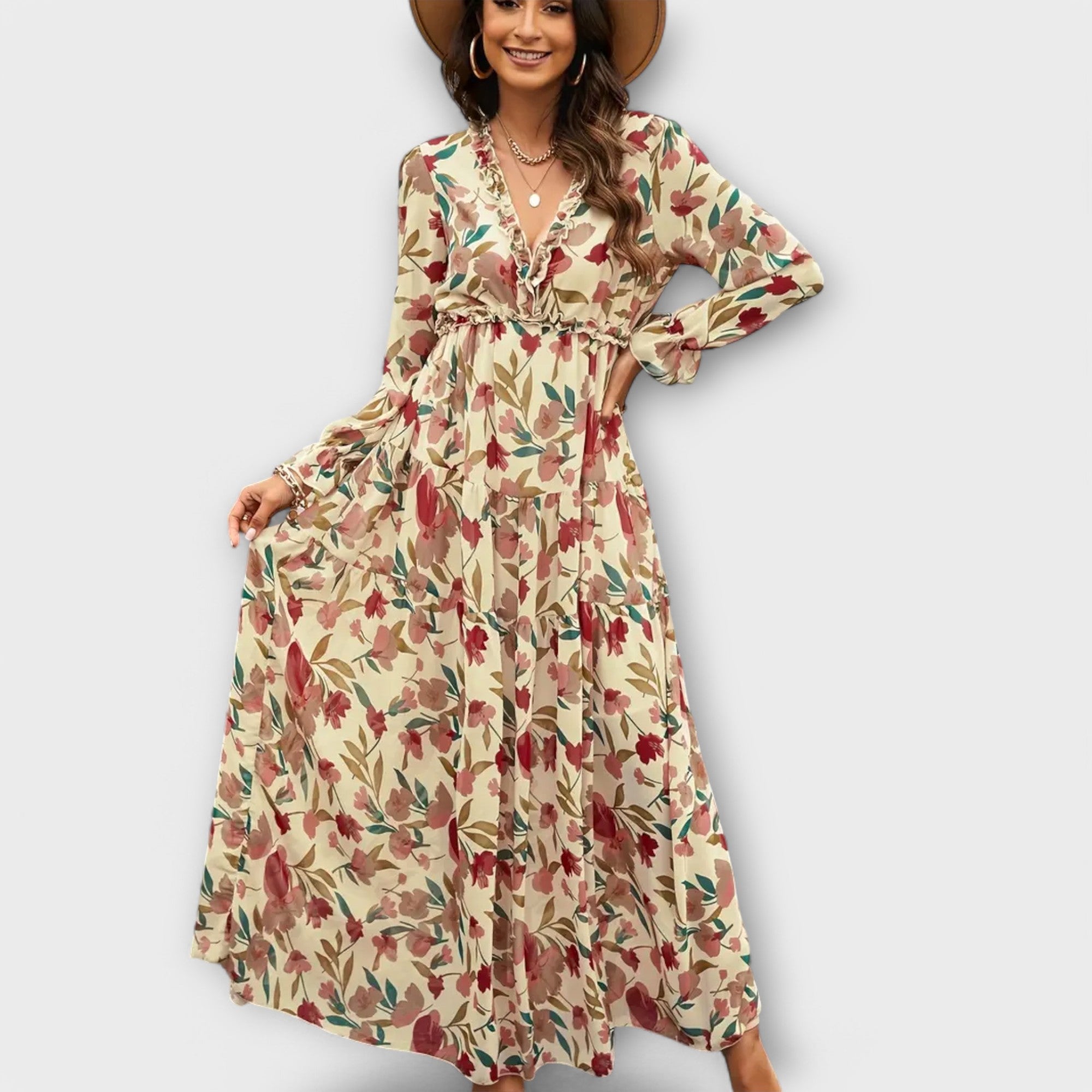 Maxi Dress with Flowers