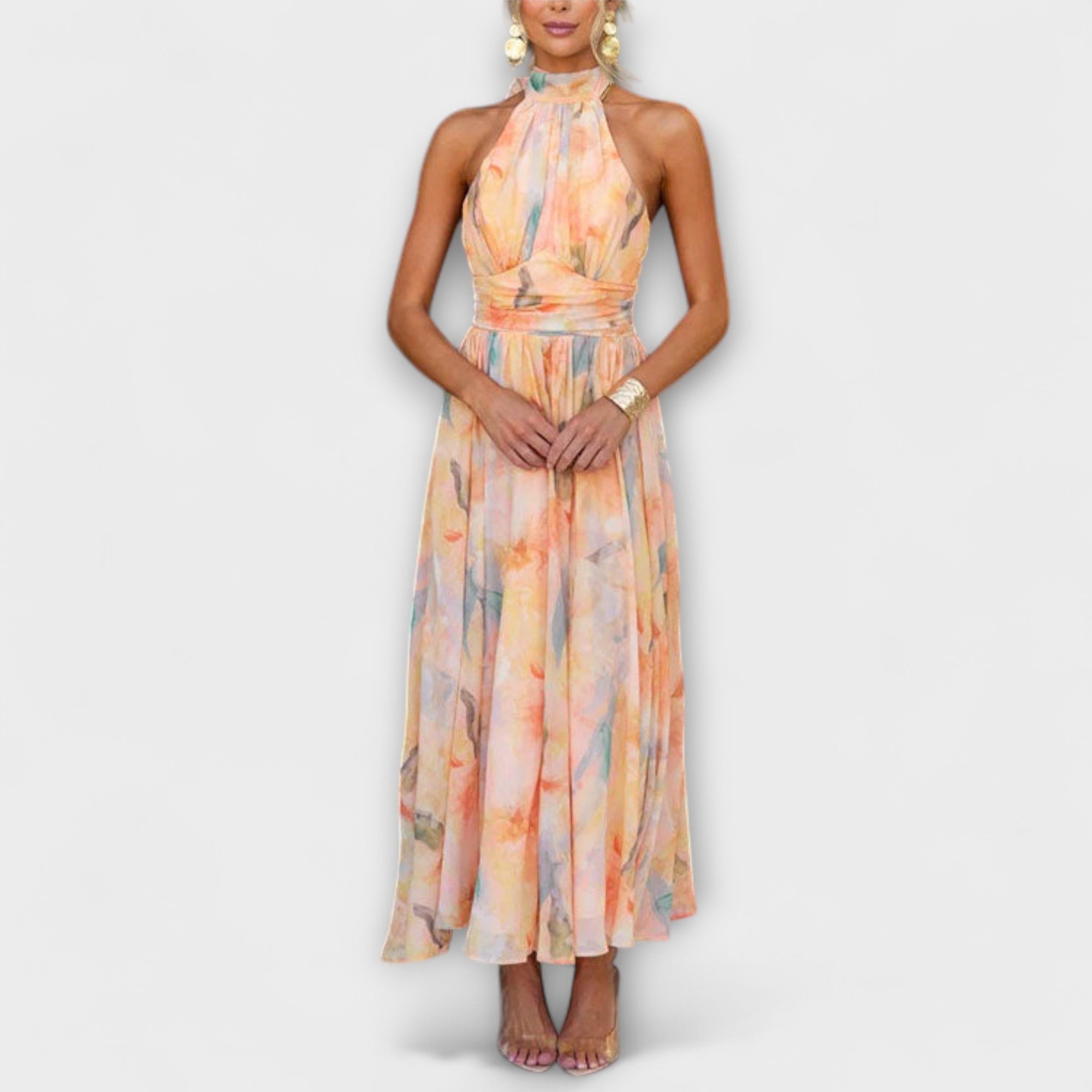 Maxi Dress with Watercolour