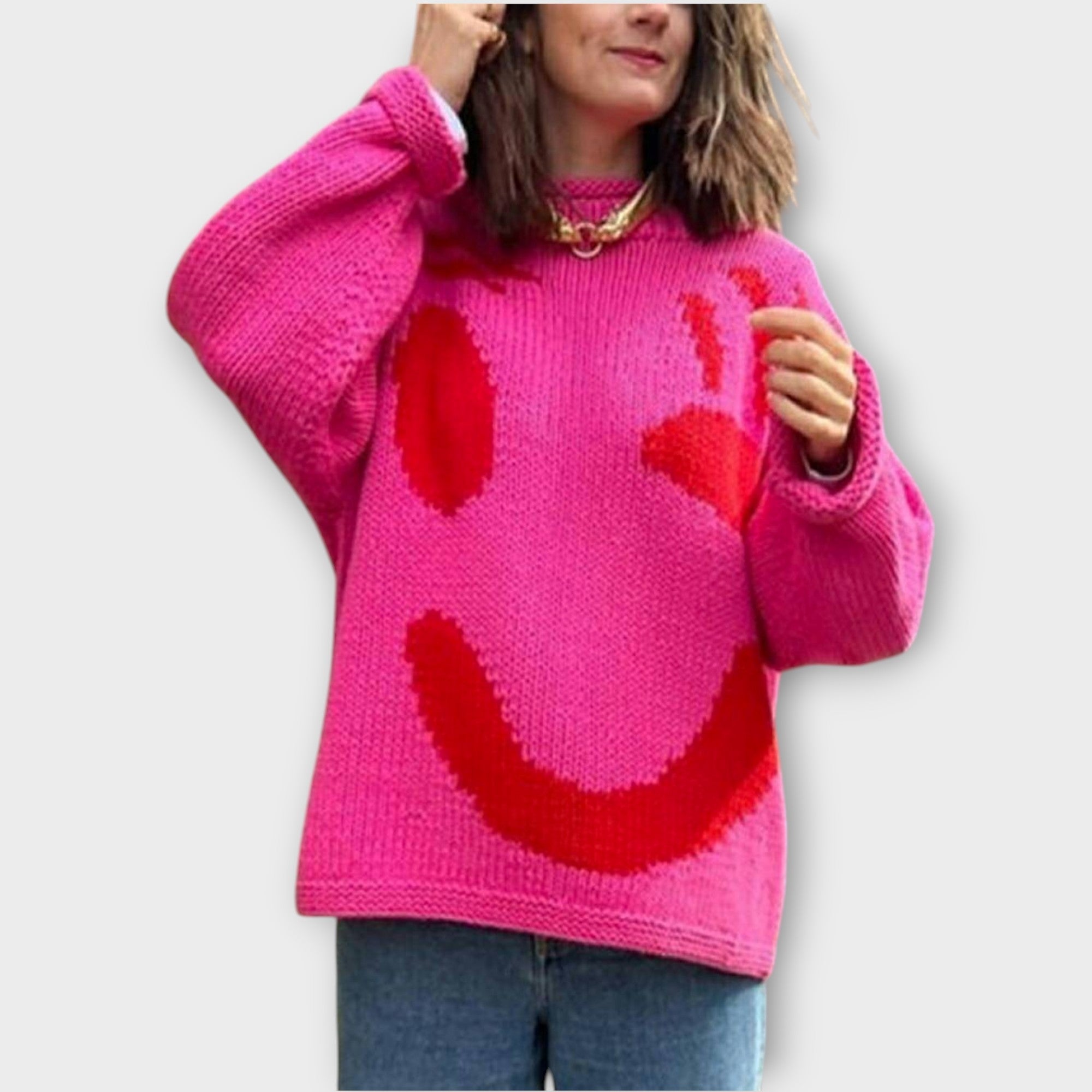 Handmade Abstract Art Knit Sweater