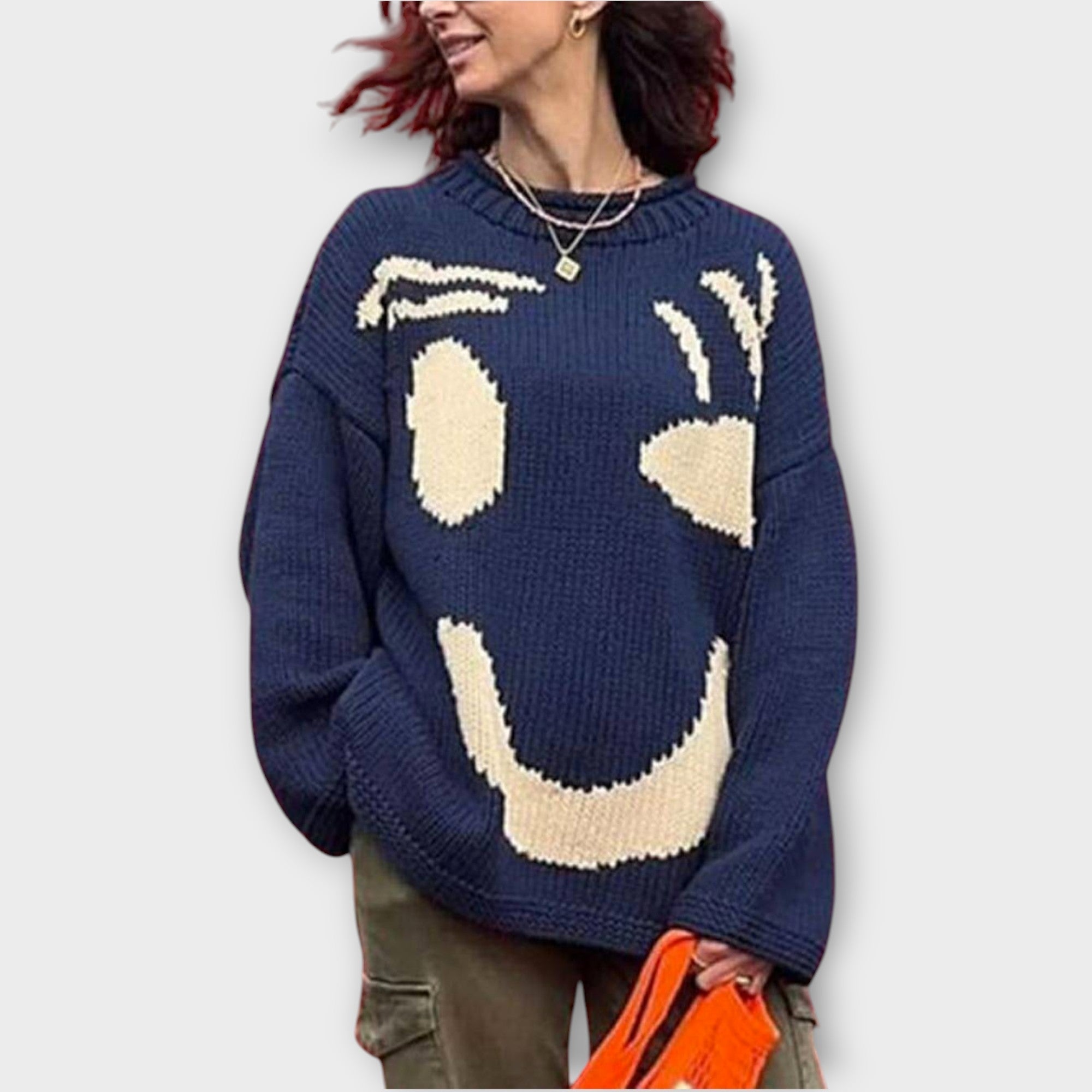 Handmade Abstract Art Knit Sweater