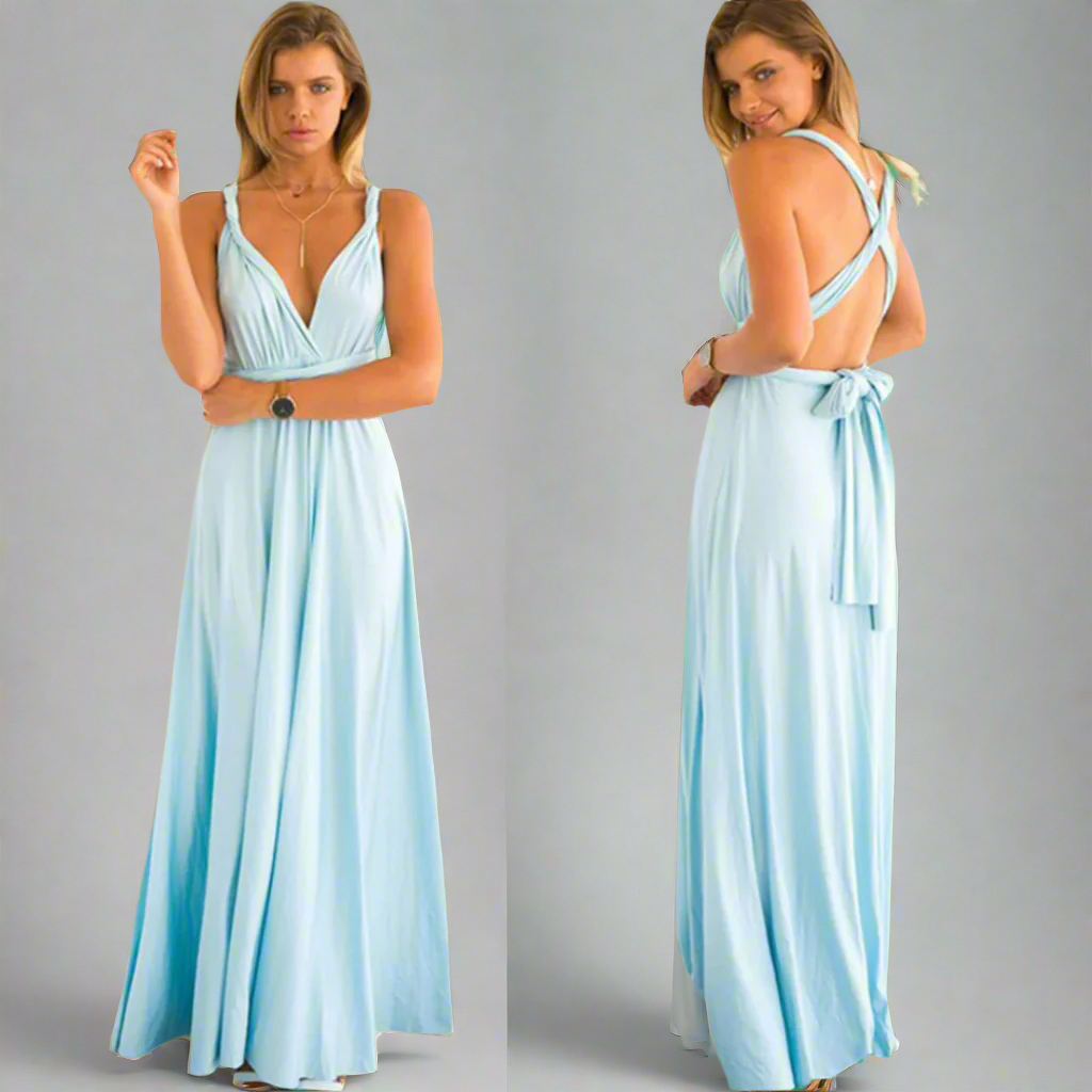 Transformative dress made from exquisite fabric