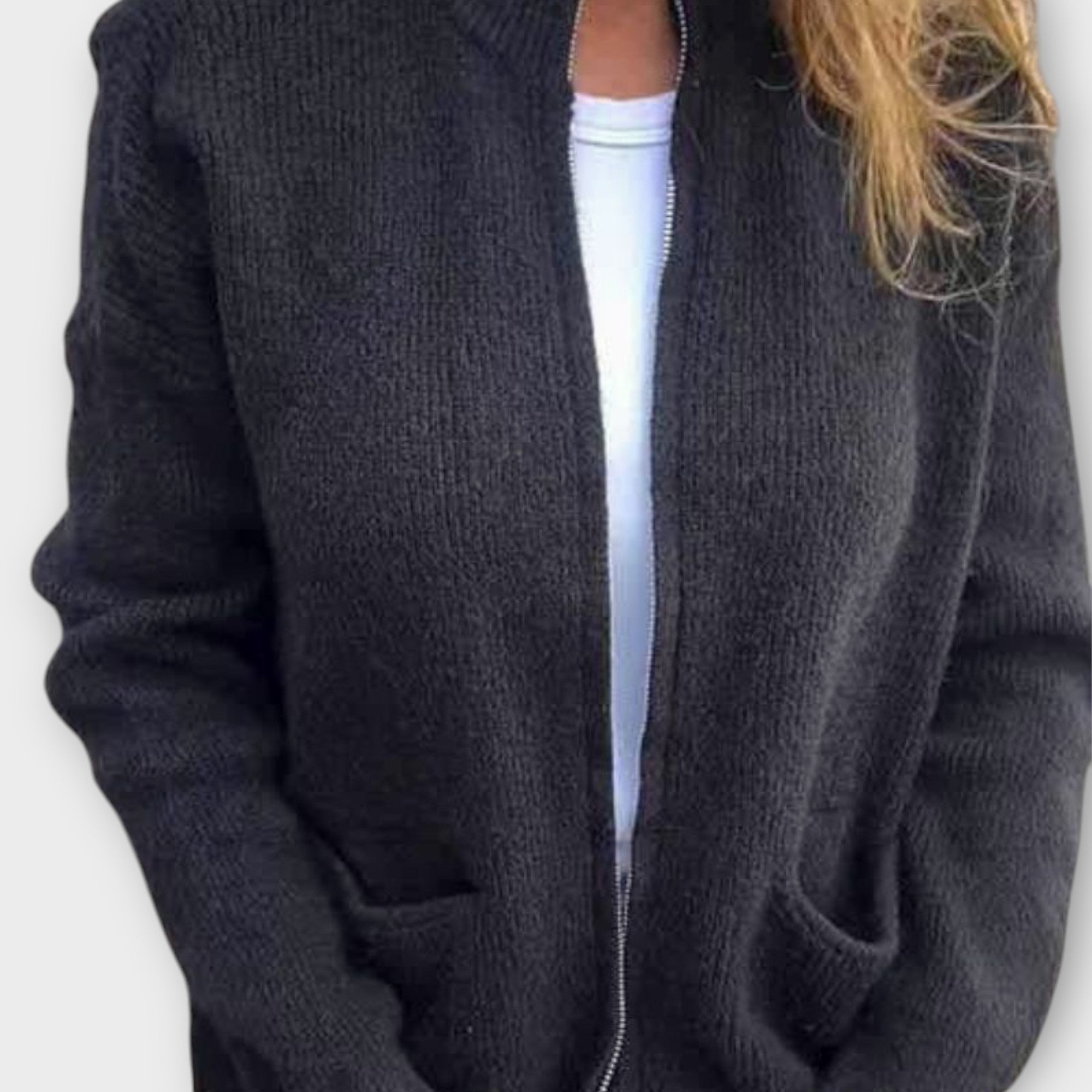 Cozy Ease Open-Front Knit Cardigan