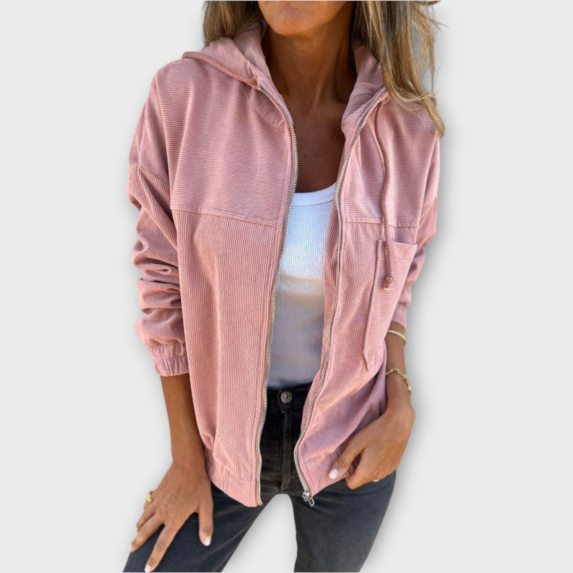Casual Comfort Zip-Up Hooded Jacket