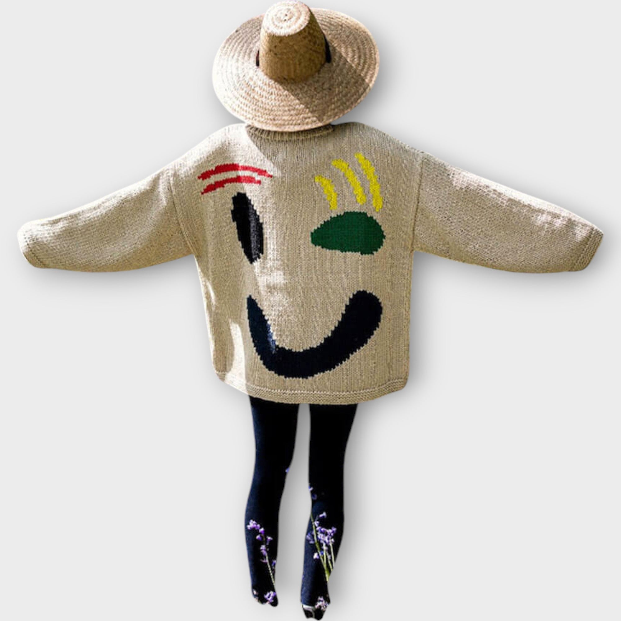 Handmade Abstract Art Knit Sweater