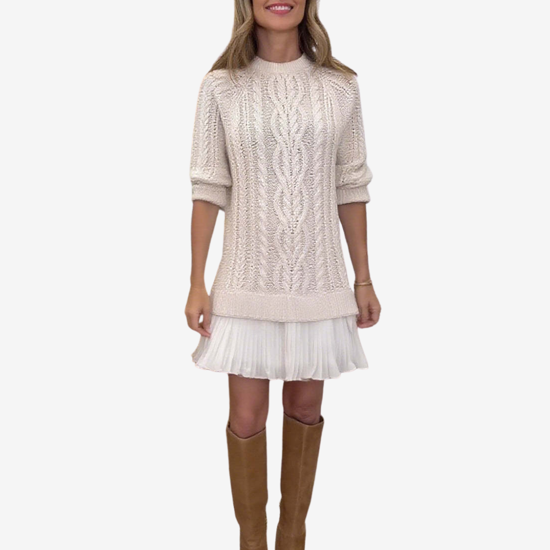 Cable-Knit Sweater Dress