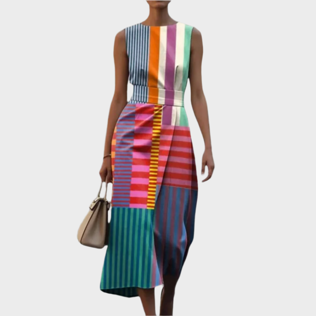 Sleeveless Dress with Pattern