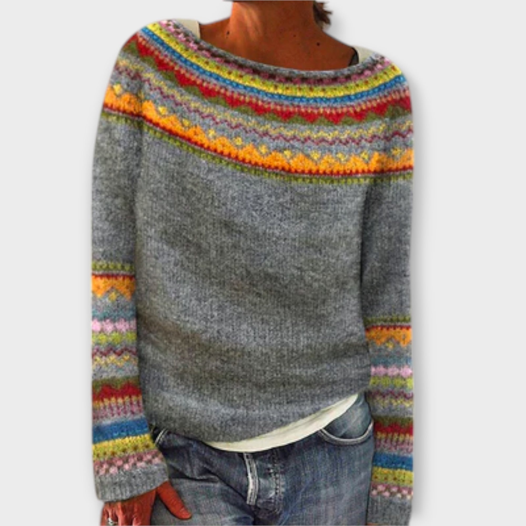 Suzu - Vintage Knitted Sweater for Women
