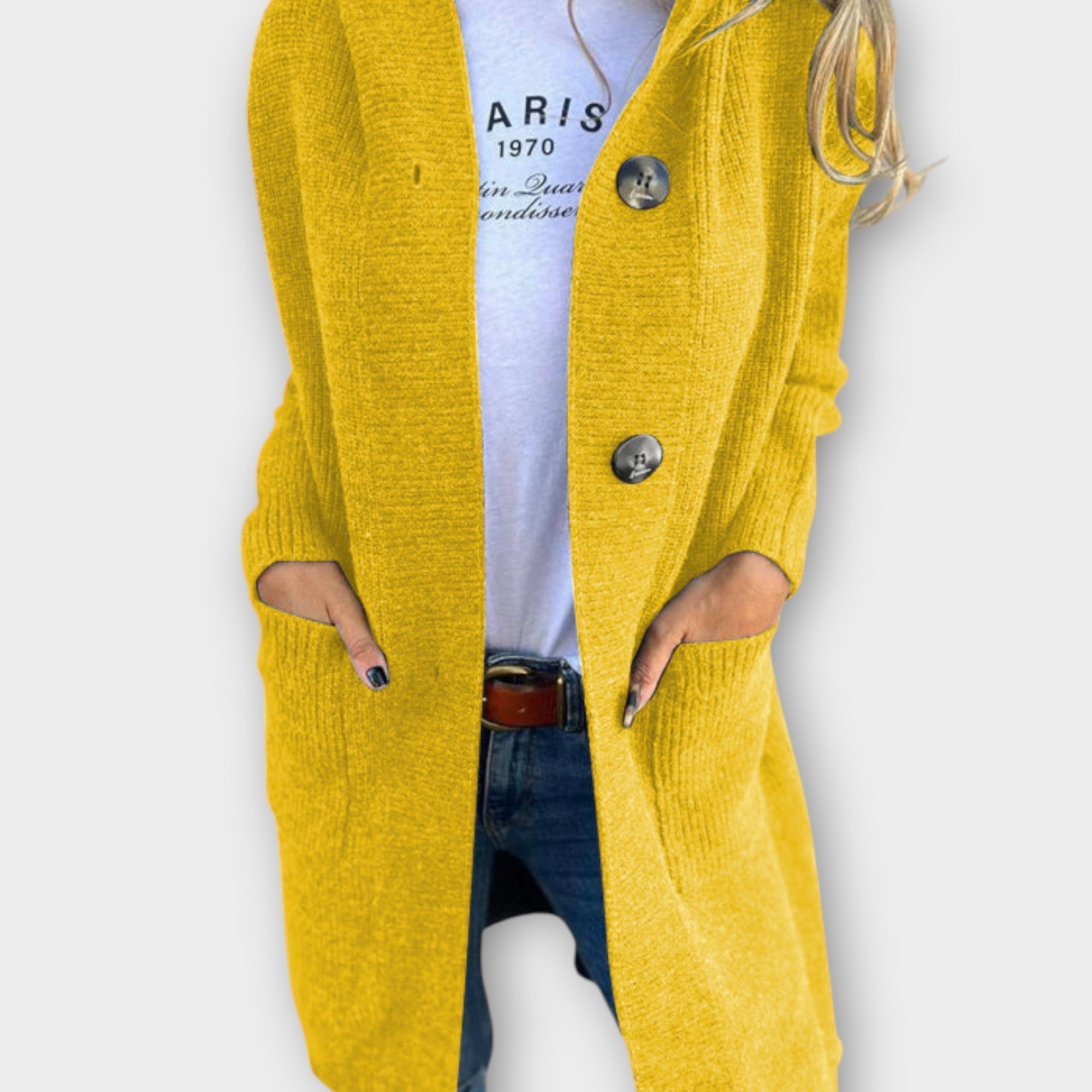 Cozy Button-Front Longline Cardigan