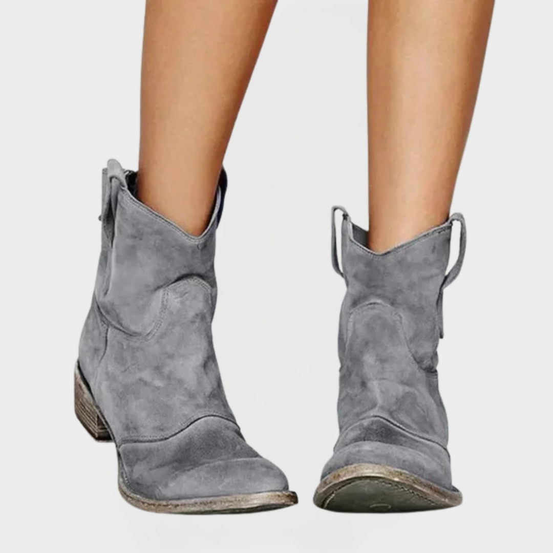 Retro Western Ankle Boots with a Chic Feel