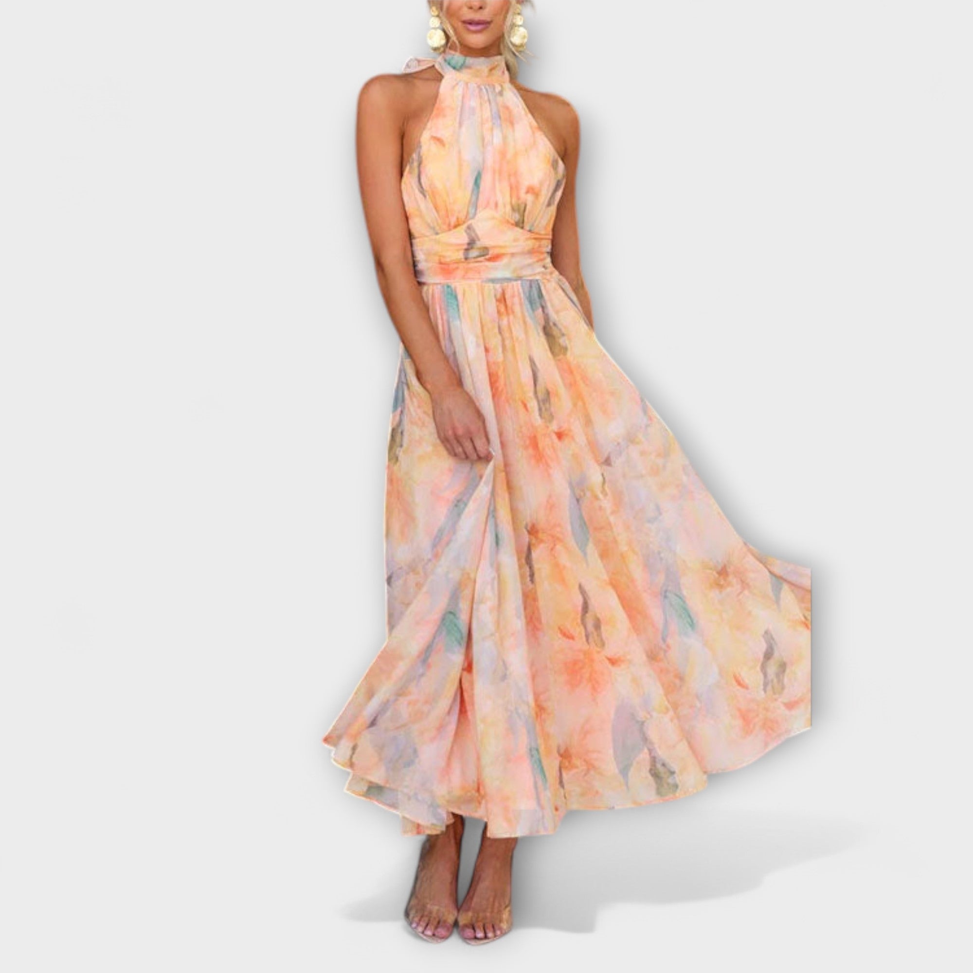 Maxi Dress with Watercolour