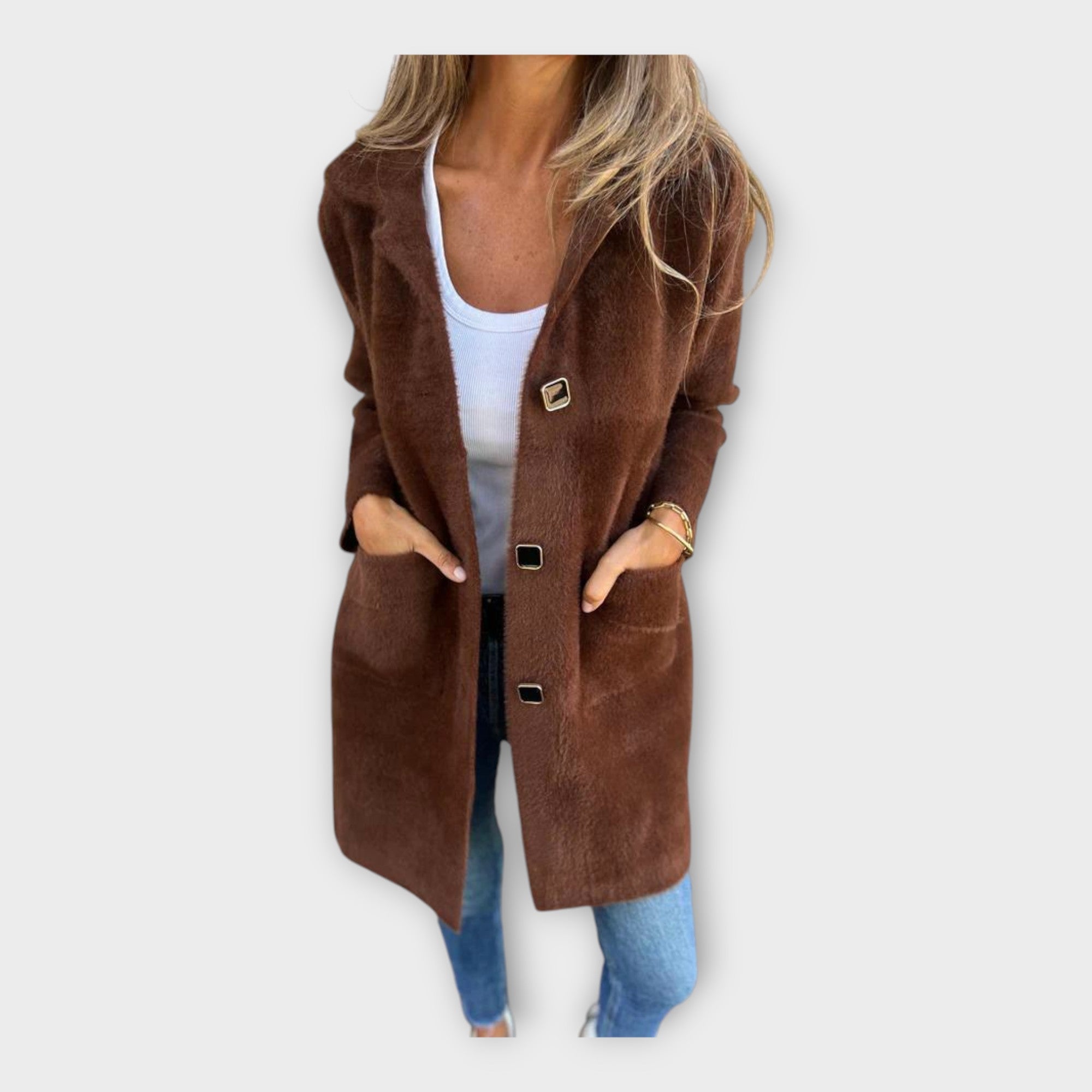 Wool Coat with Elegant Closure