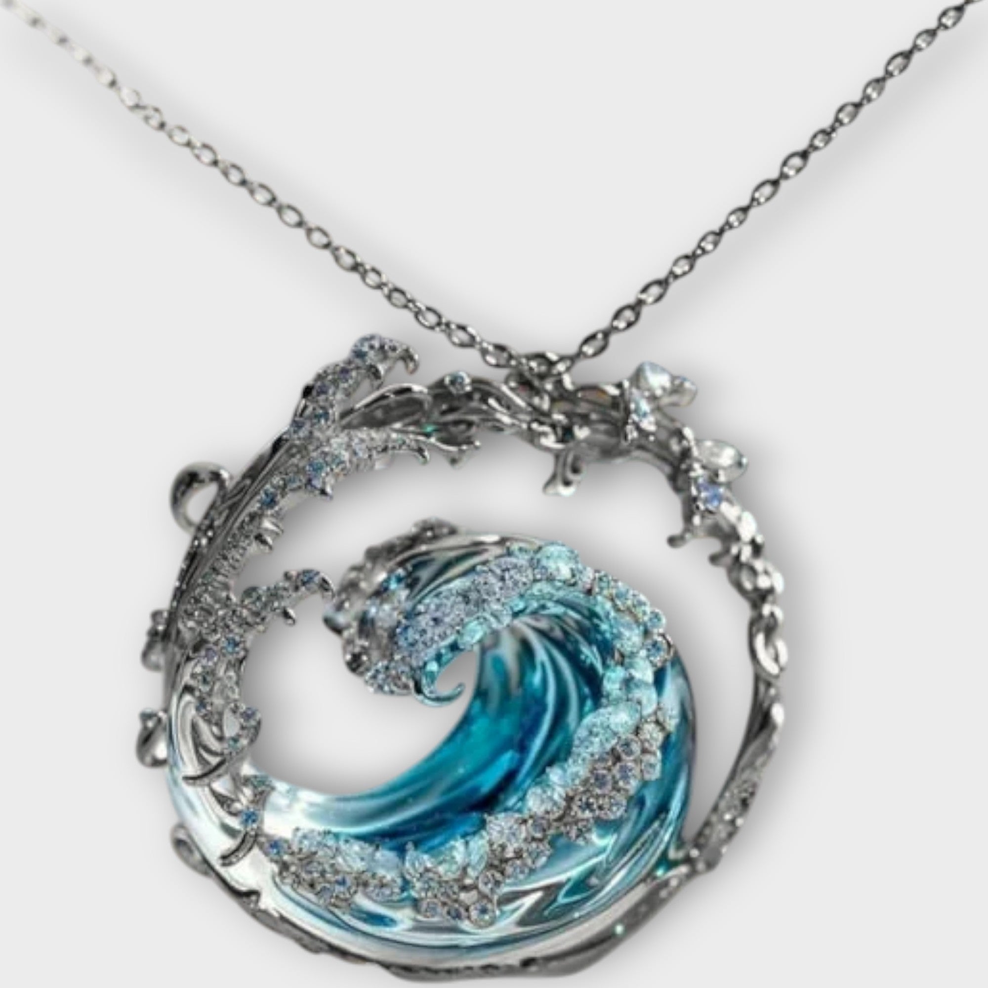 Ocean Wave Pendant Necklace