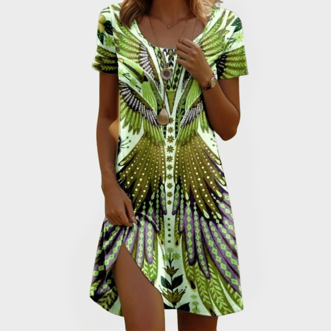 Vintage Dress with Short Sleeves