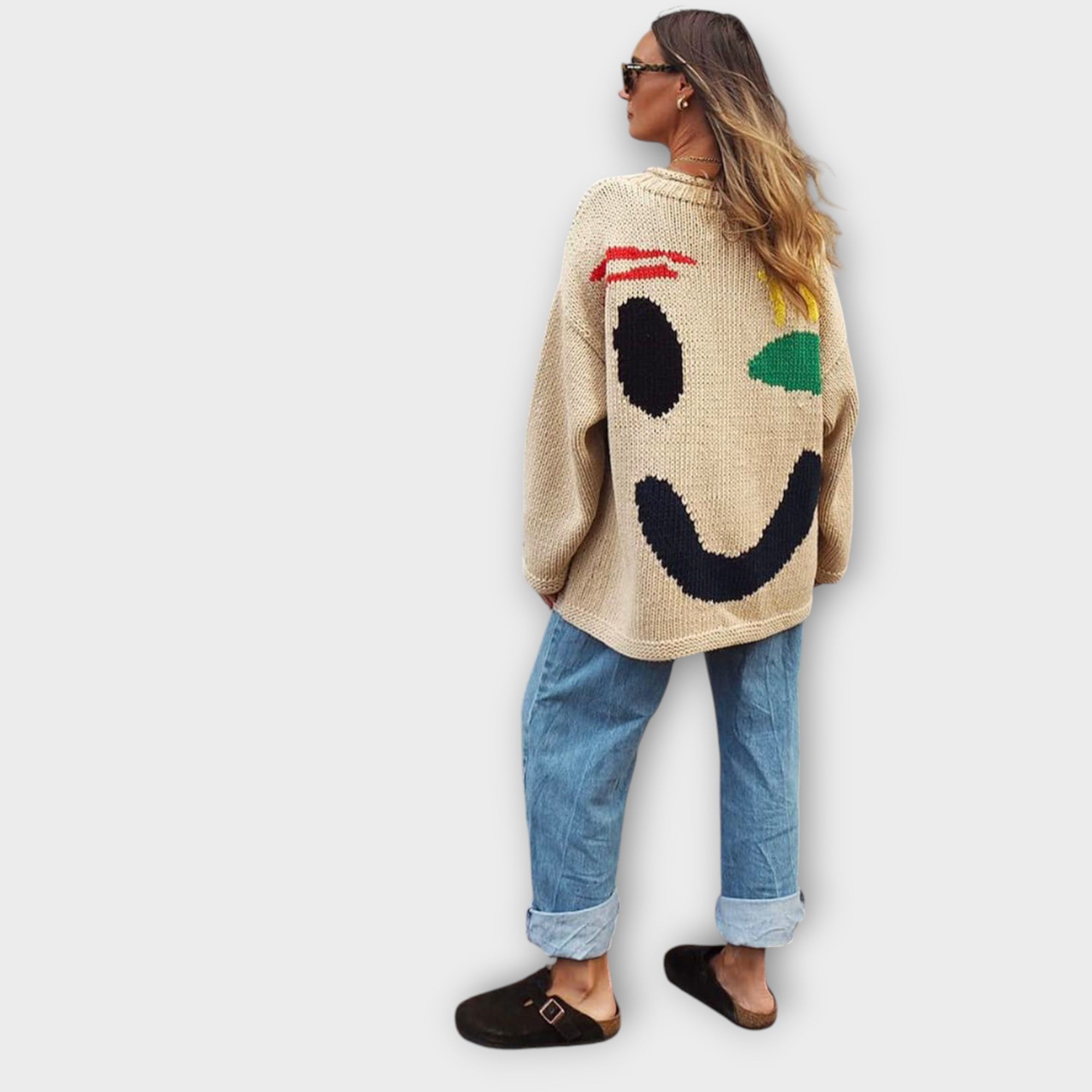 Handmade Abstract Art Knit Sweater