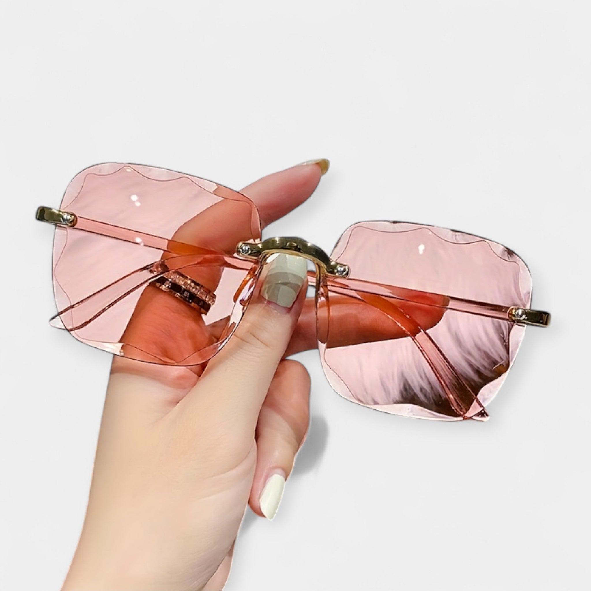 Classic Retro Rimless Glasses