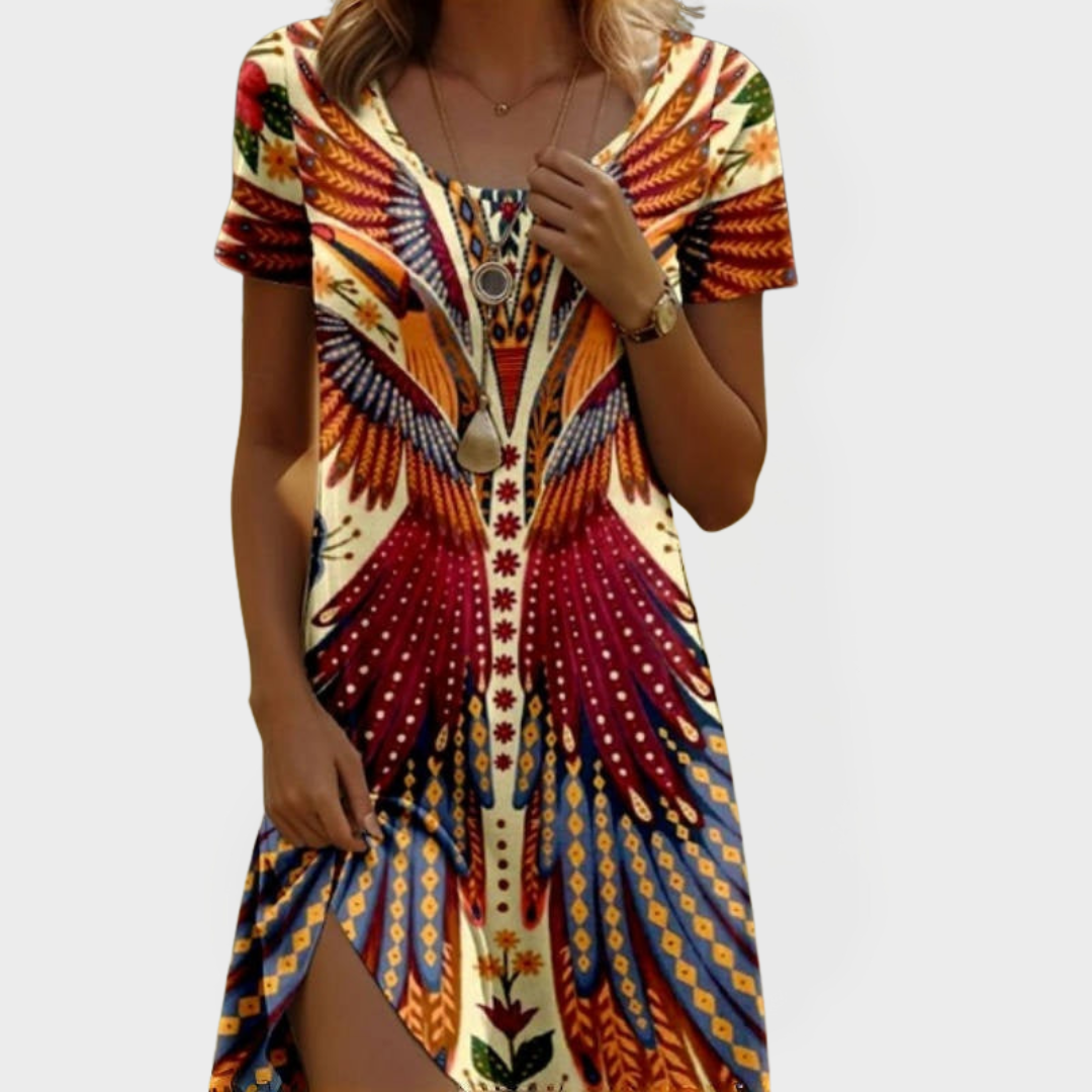 Vintage Dress with Short Sleeves