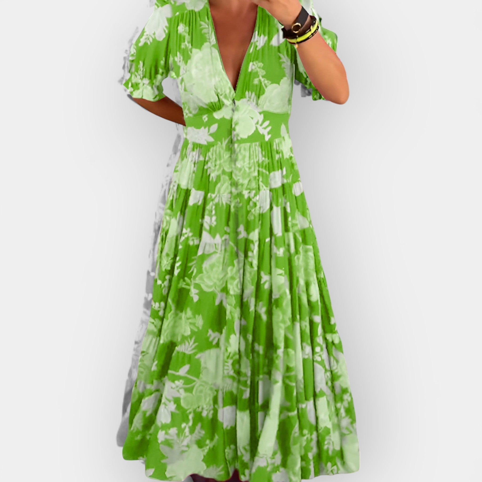 Light Floral Dress with Pockets