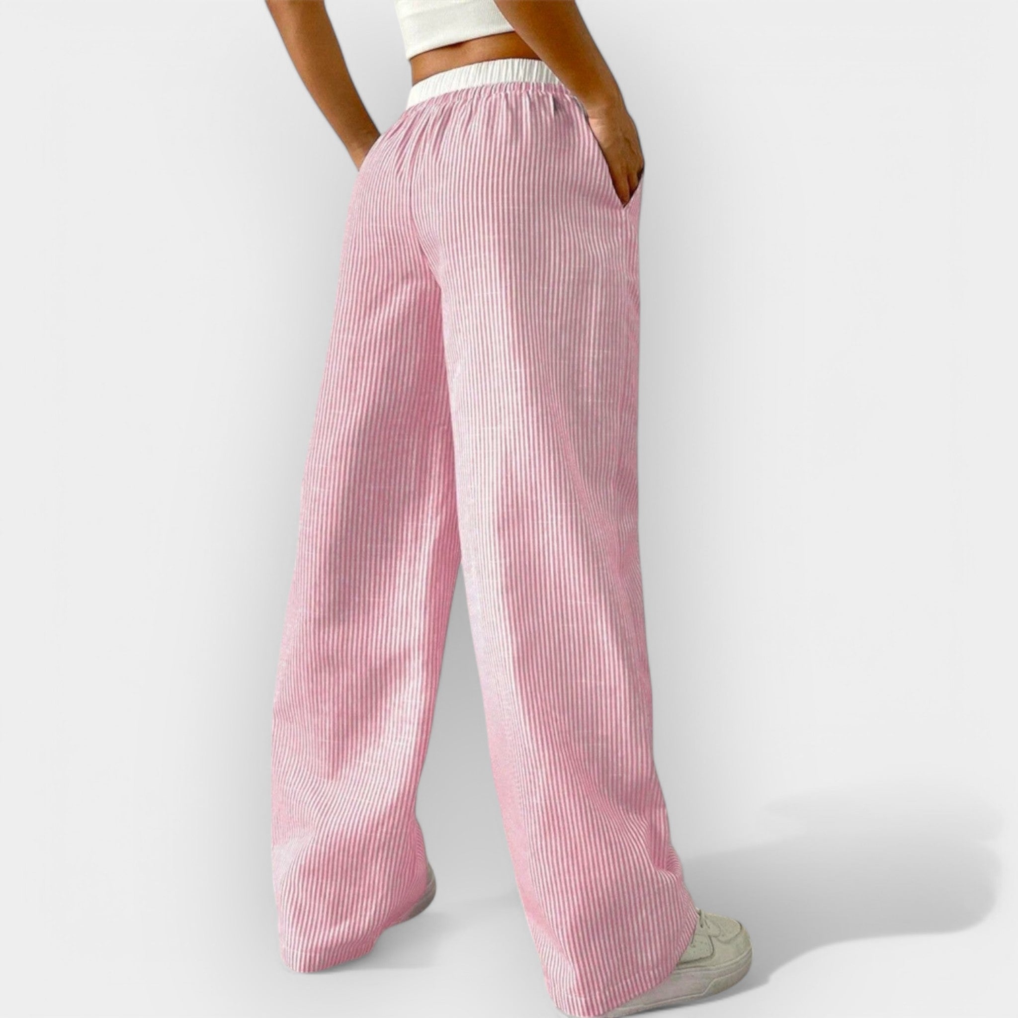 Striped Wide Trousers