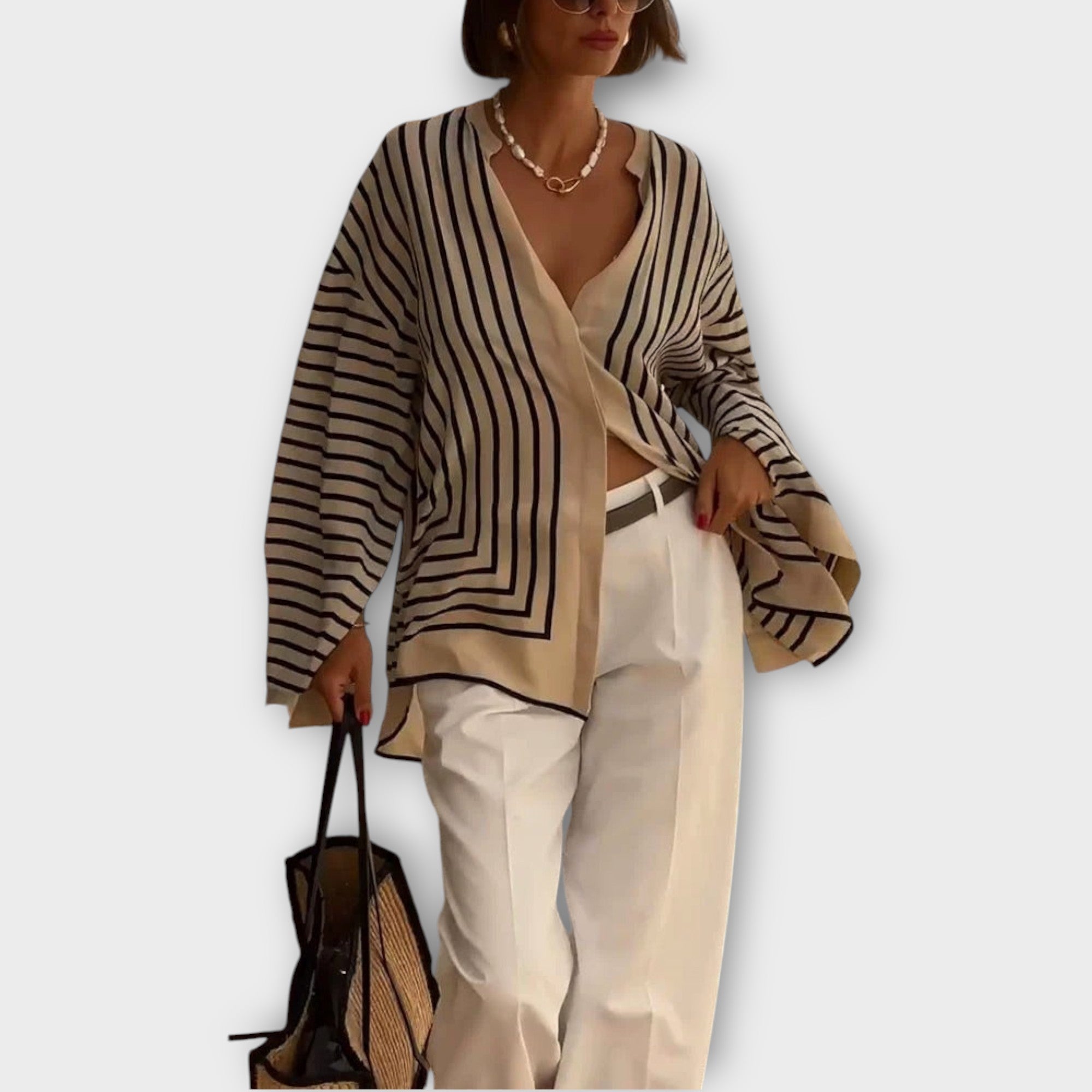 Striped Shirt of Refined Style