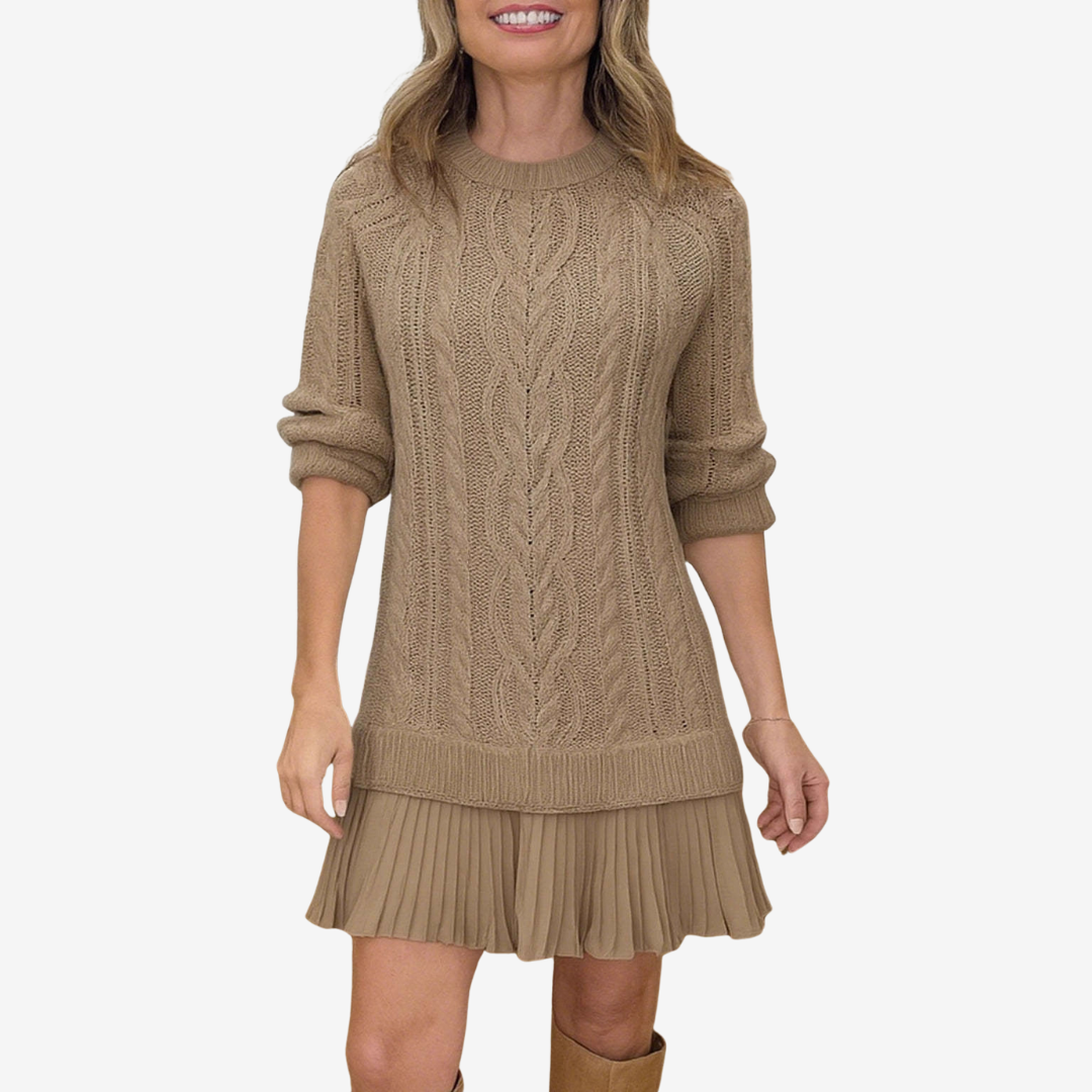 Cable-Knit Sweater Dress