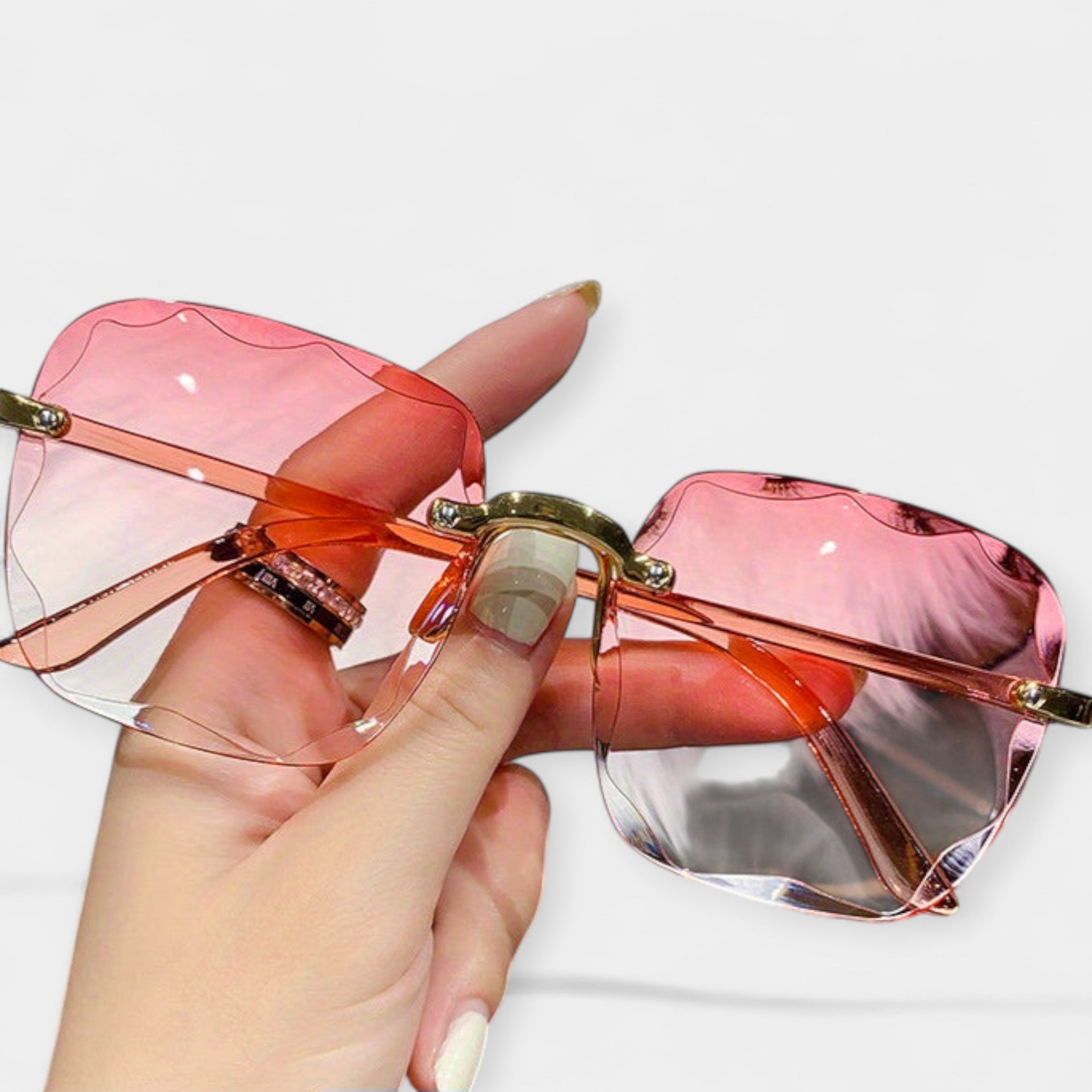 Classic Retro Rimless Glasses