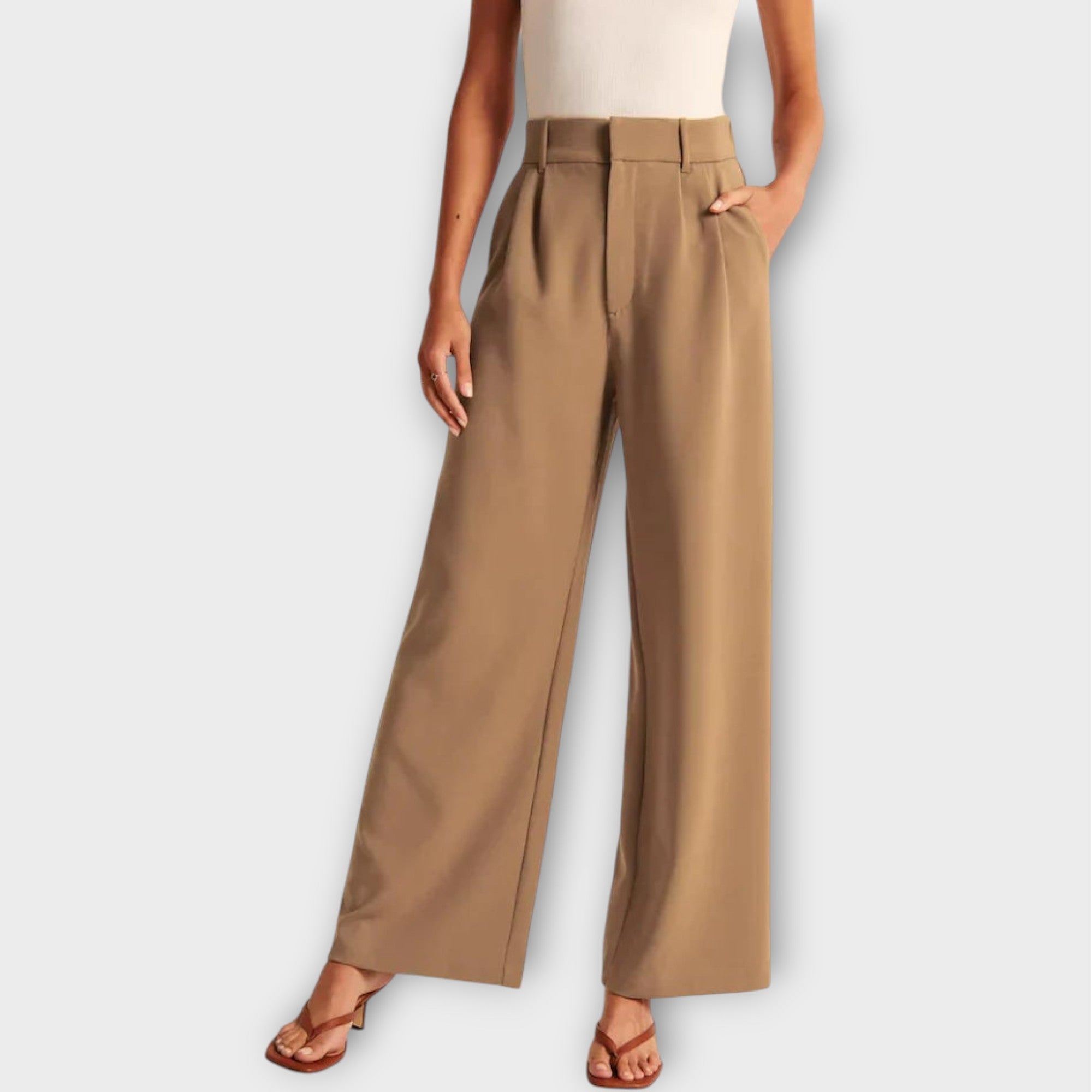 Wide-Leg Tailored Trousers