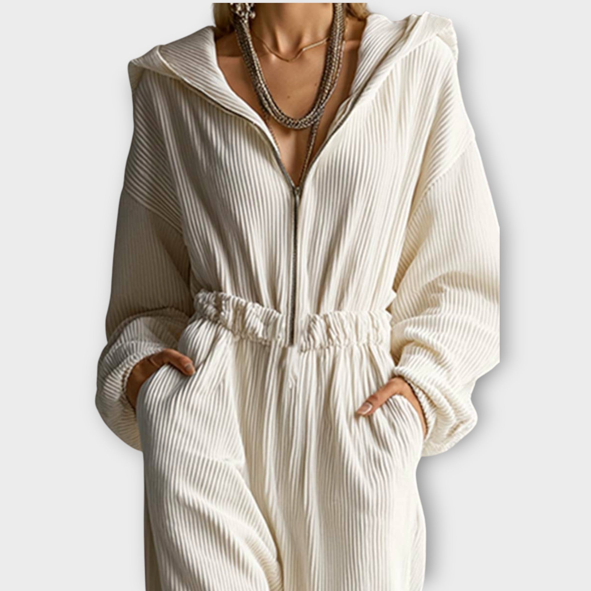 Effortless Pleated Wide-Leg Jumpsuit