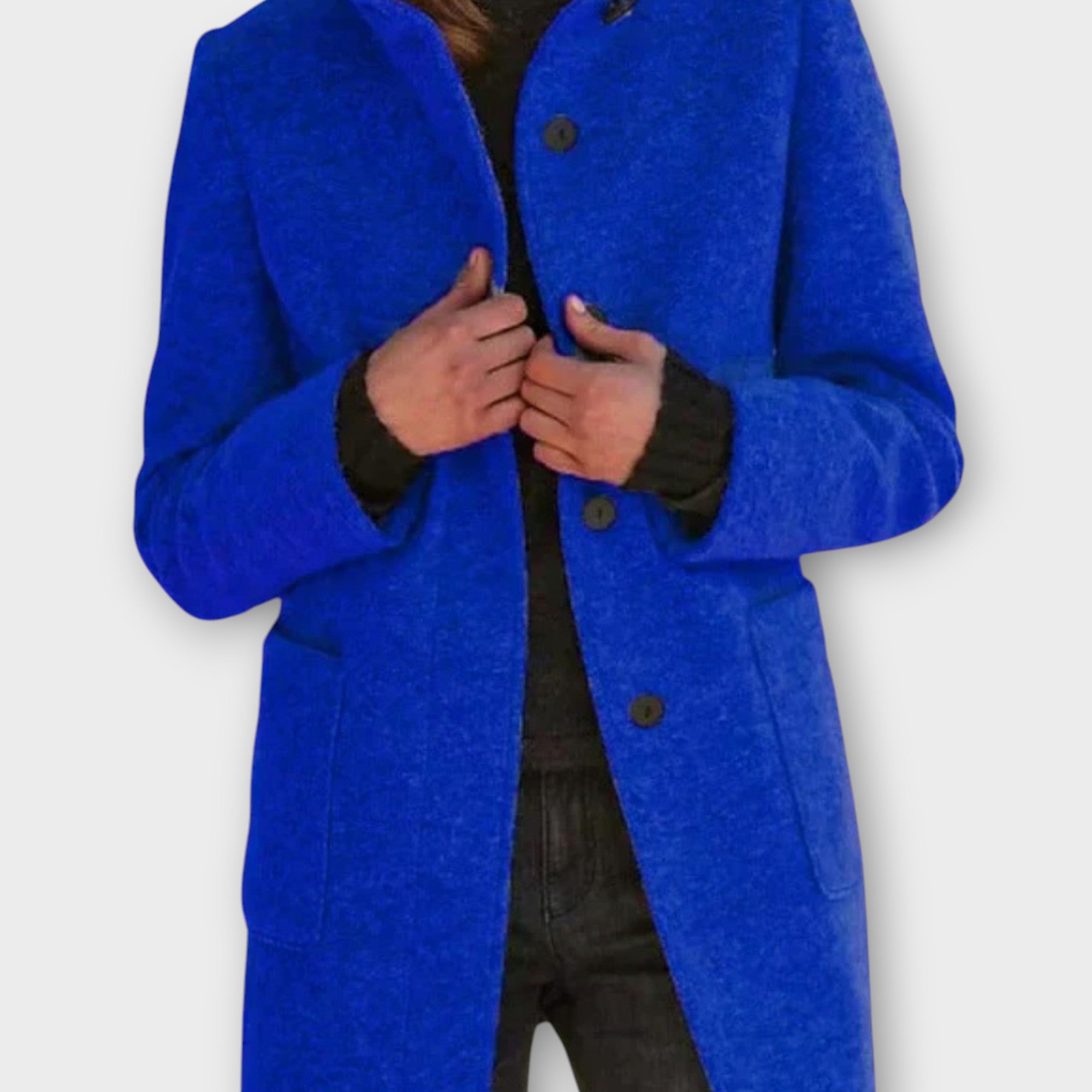 Timeless Button-Front Mid-Length Coat