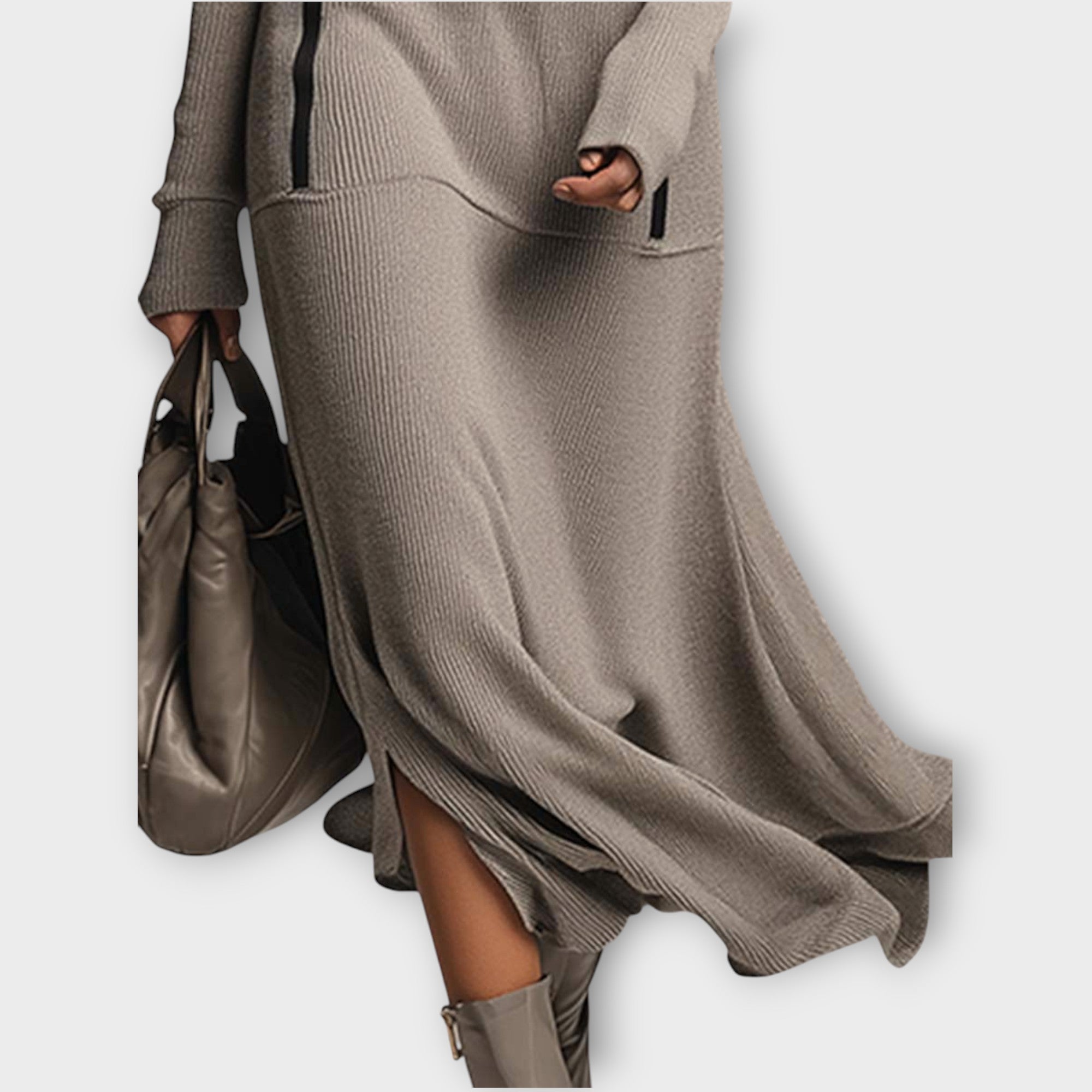 Casual Fit Hooded Maxi Dress