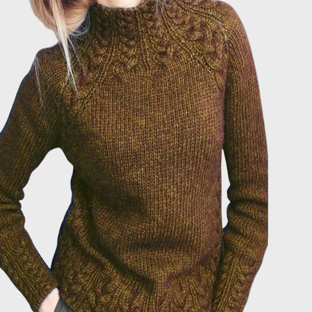 Elegant knitted high-neck sweater