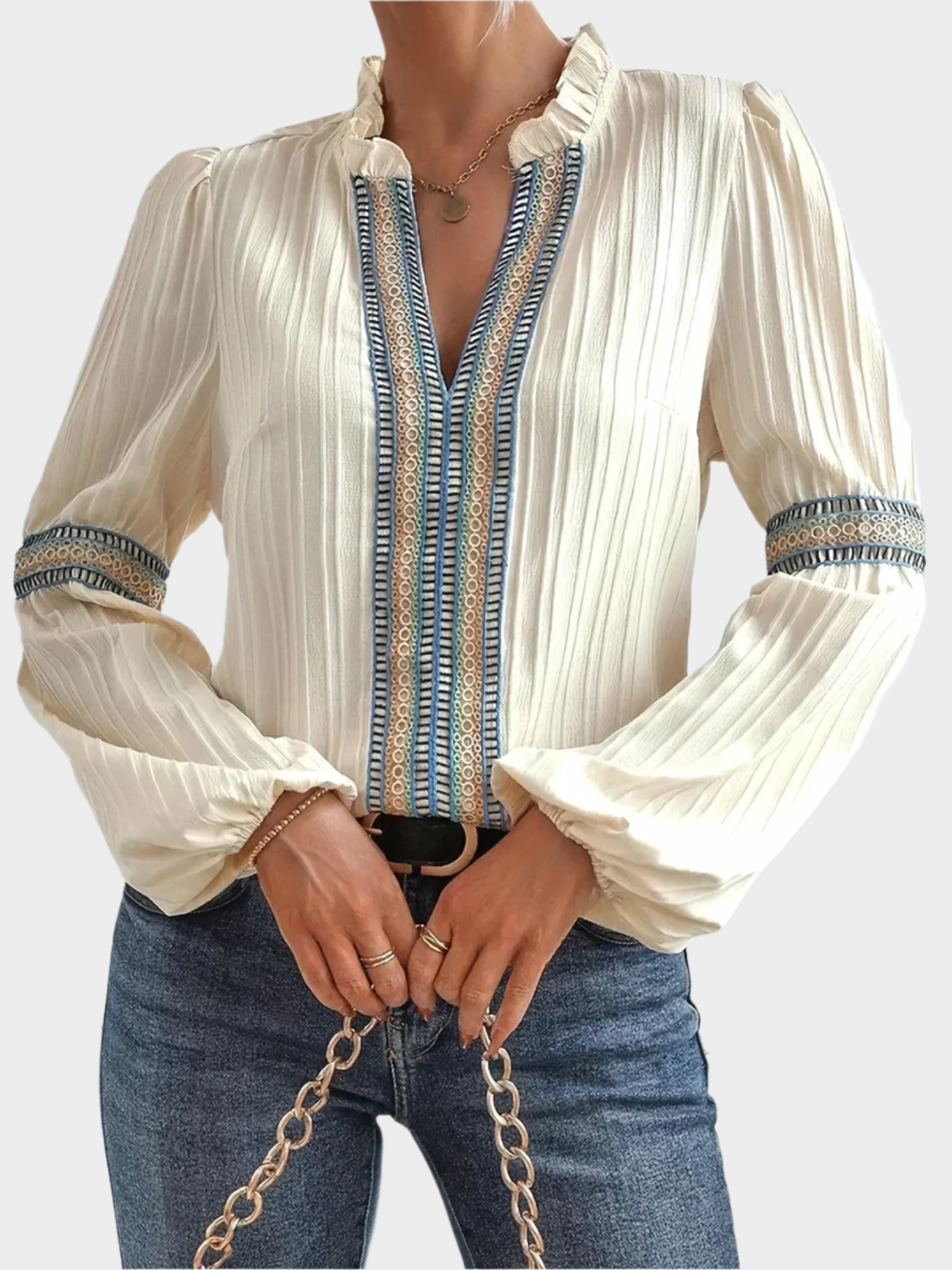 Impressive V-Neck Blouse