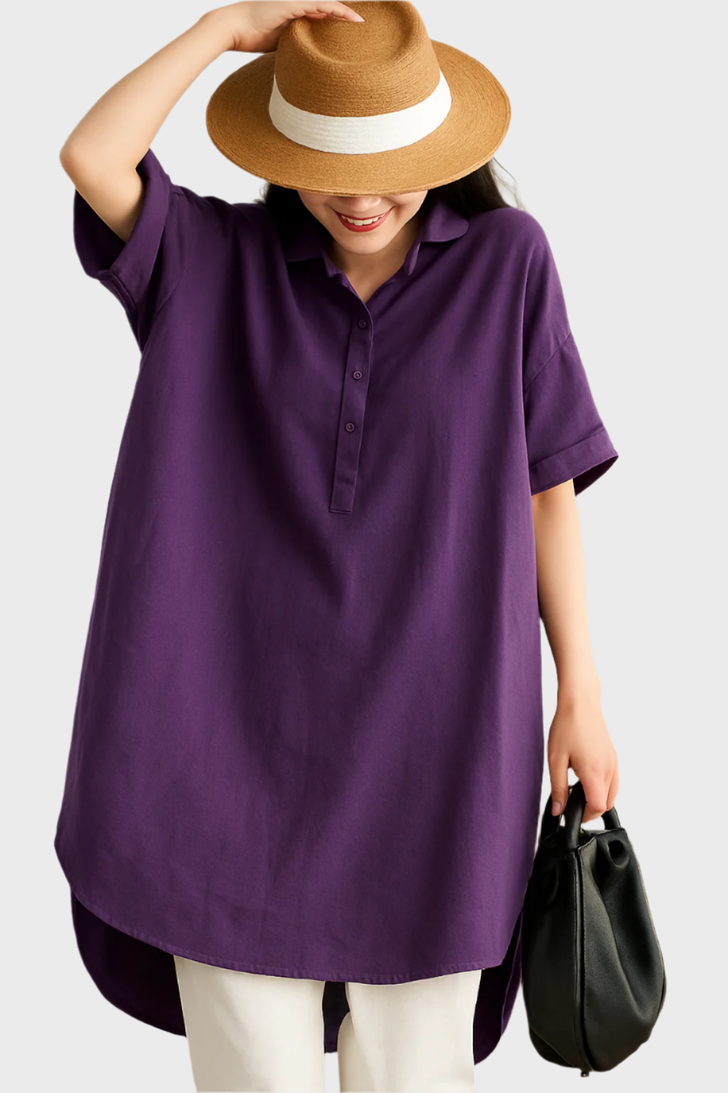 Relaxed Linen Shirt Dress