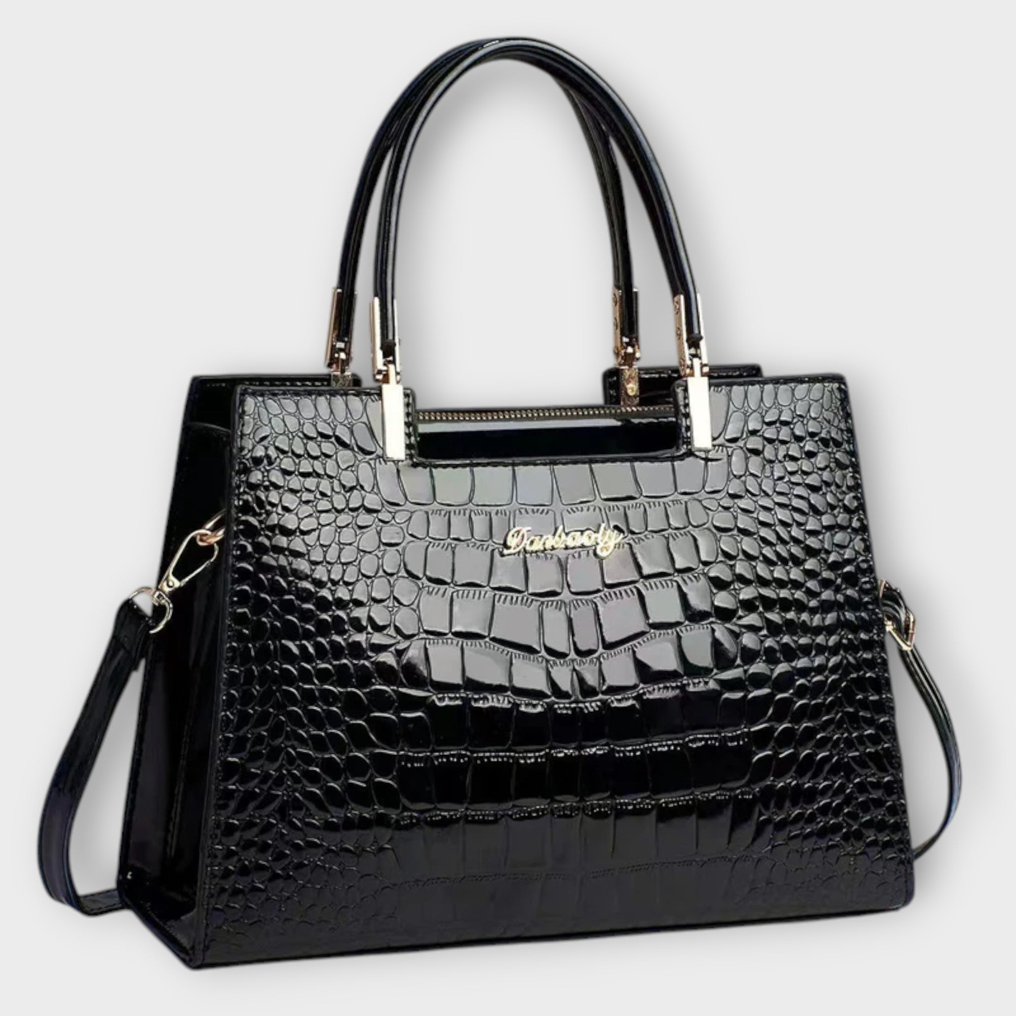 Shiny Handmade Croco Bag
