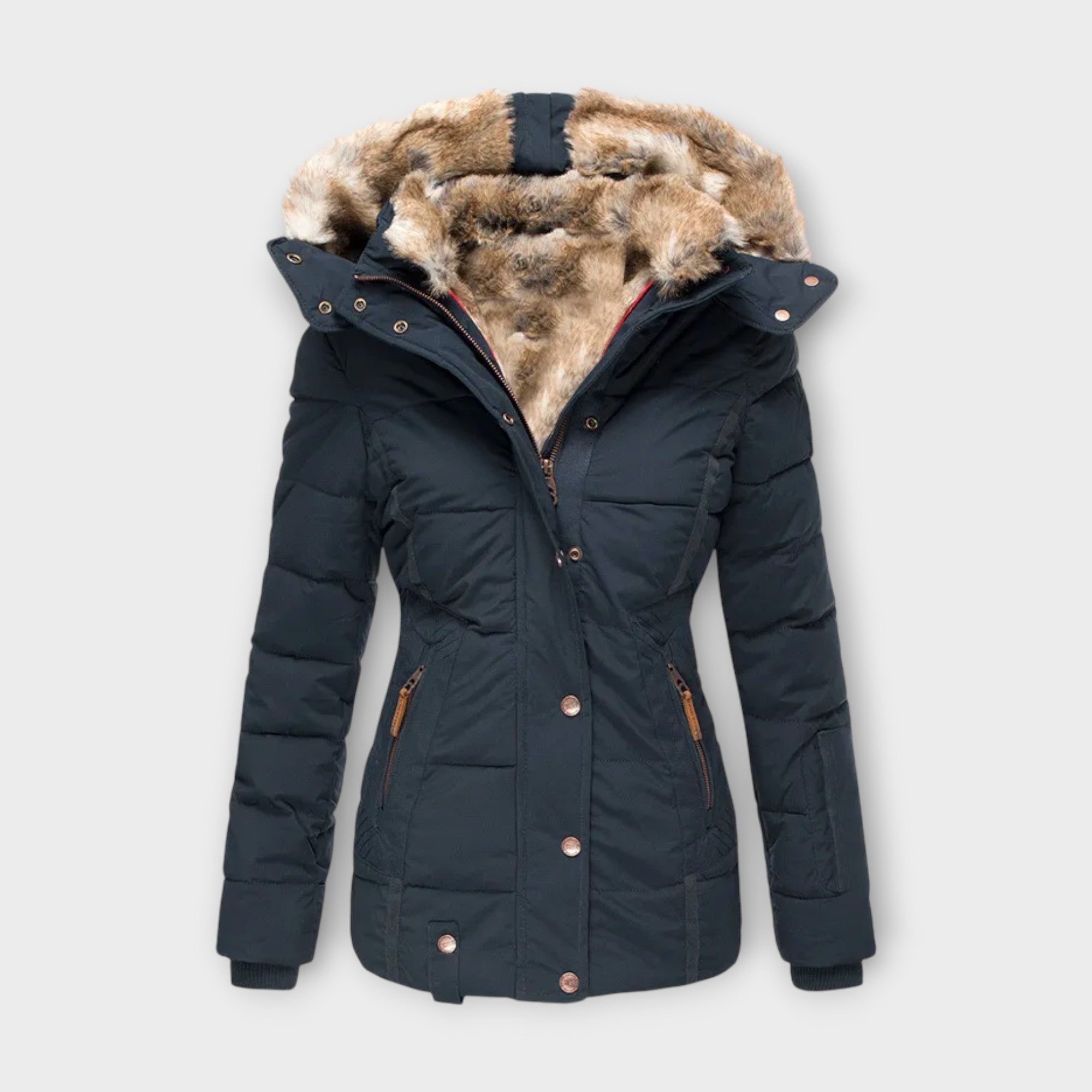 Emine - Comfortable Jacket with Fur