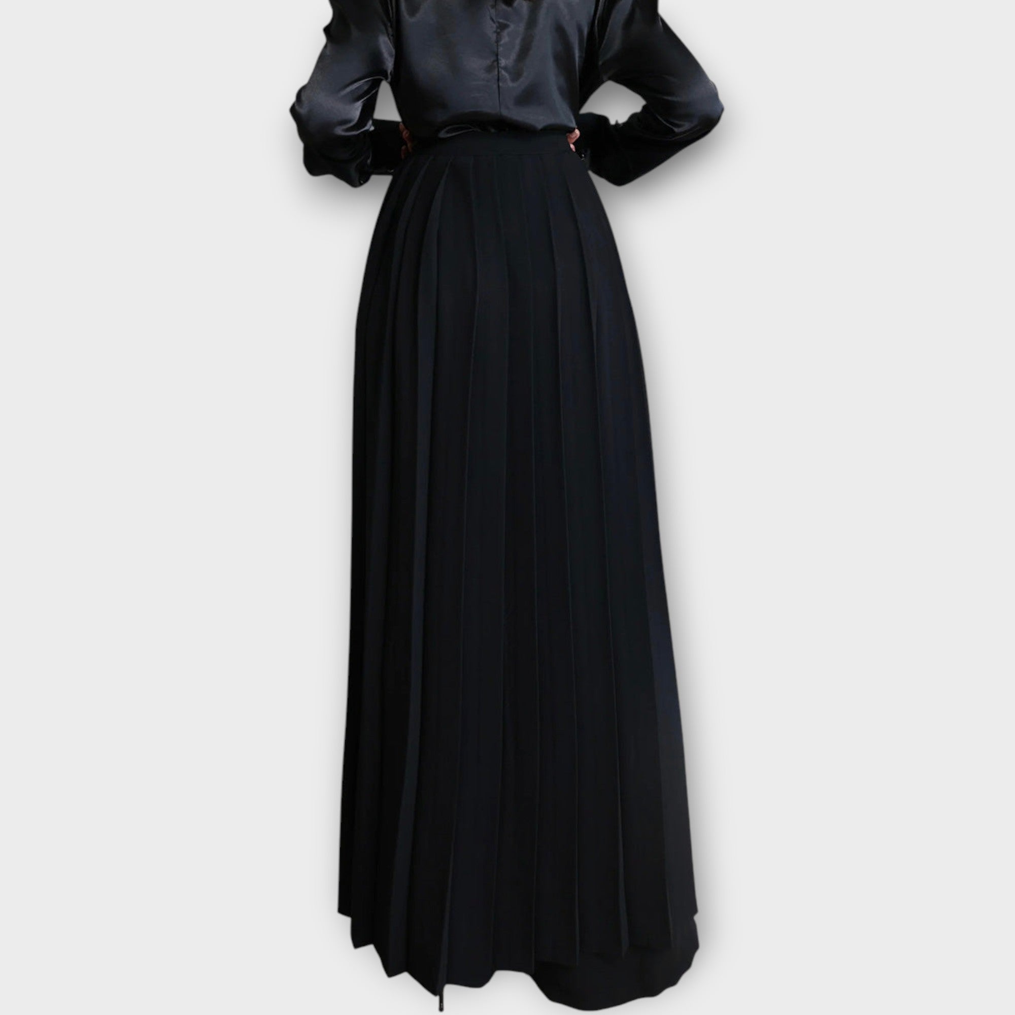 Pleated Wrap Wide Leg Trousers