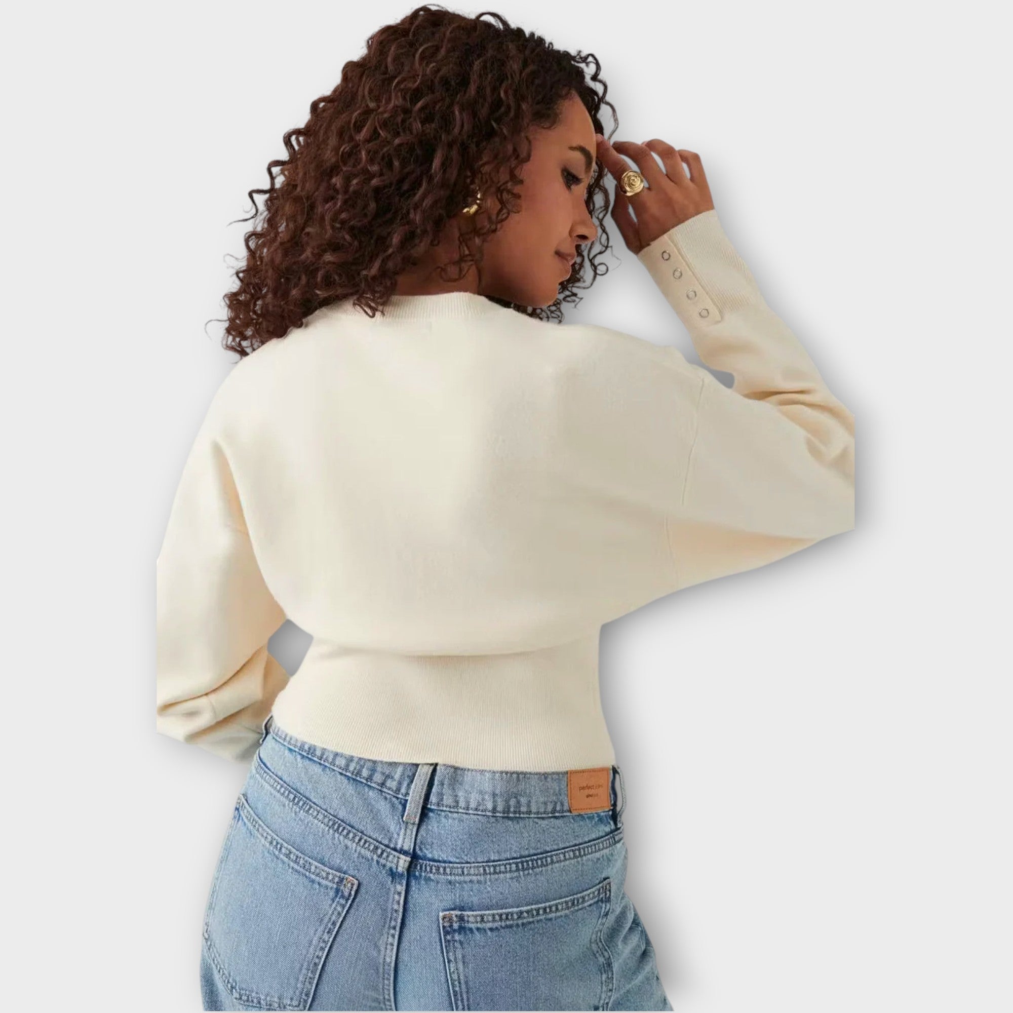 Modern Cropped Cardigan with Button Detail