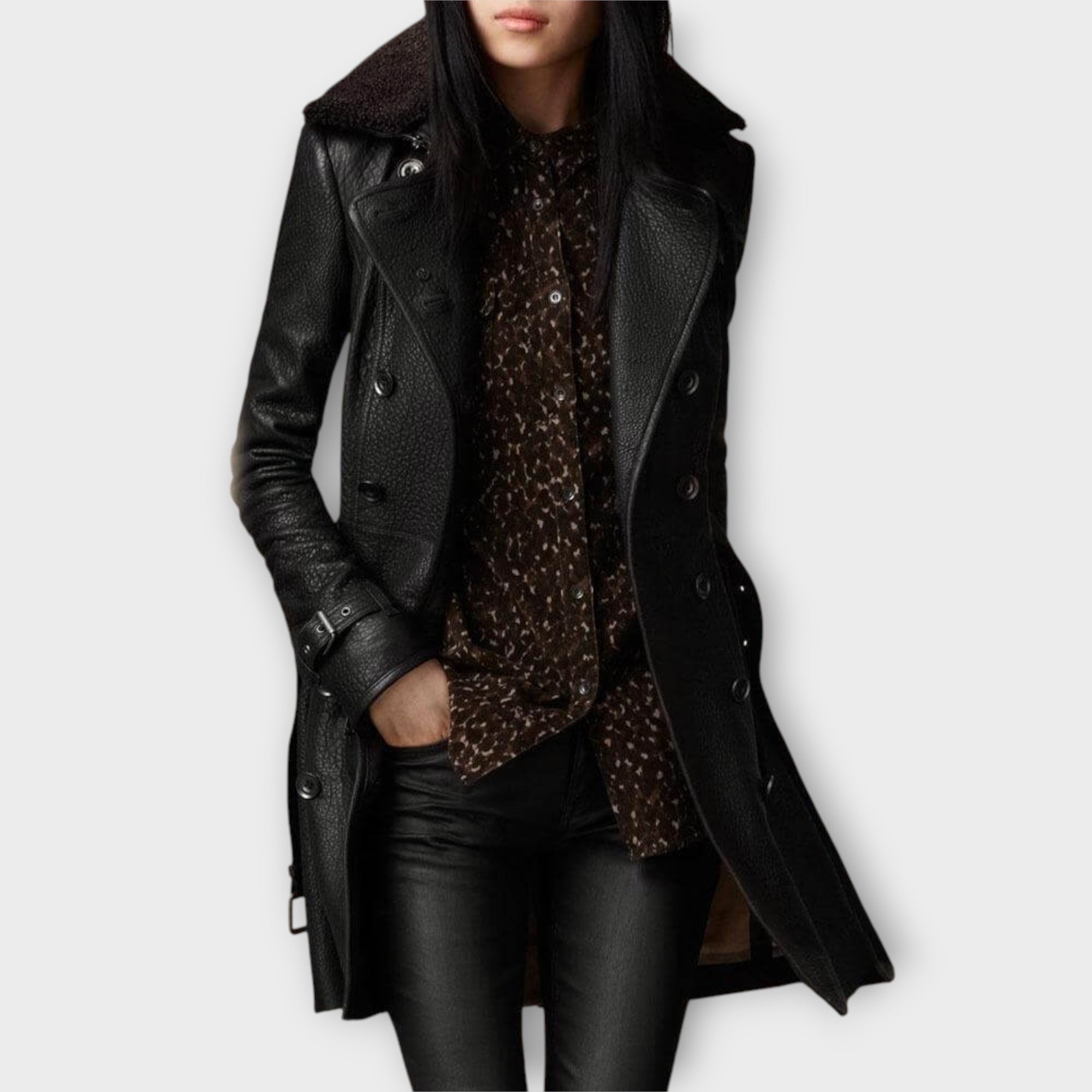 Timeless Leather Trench Coat