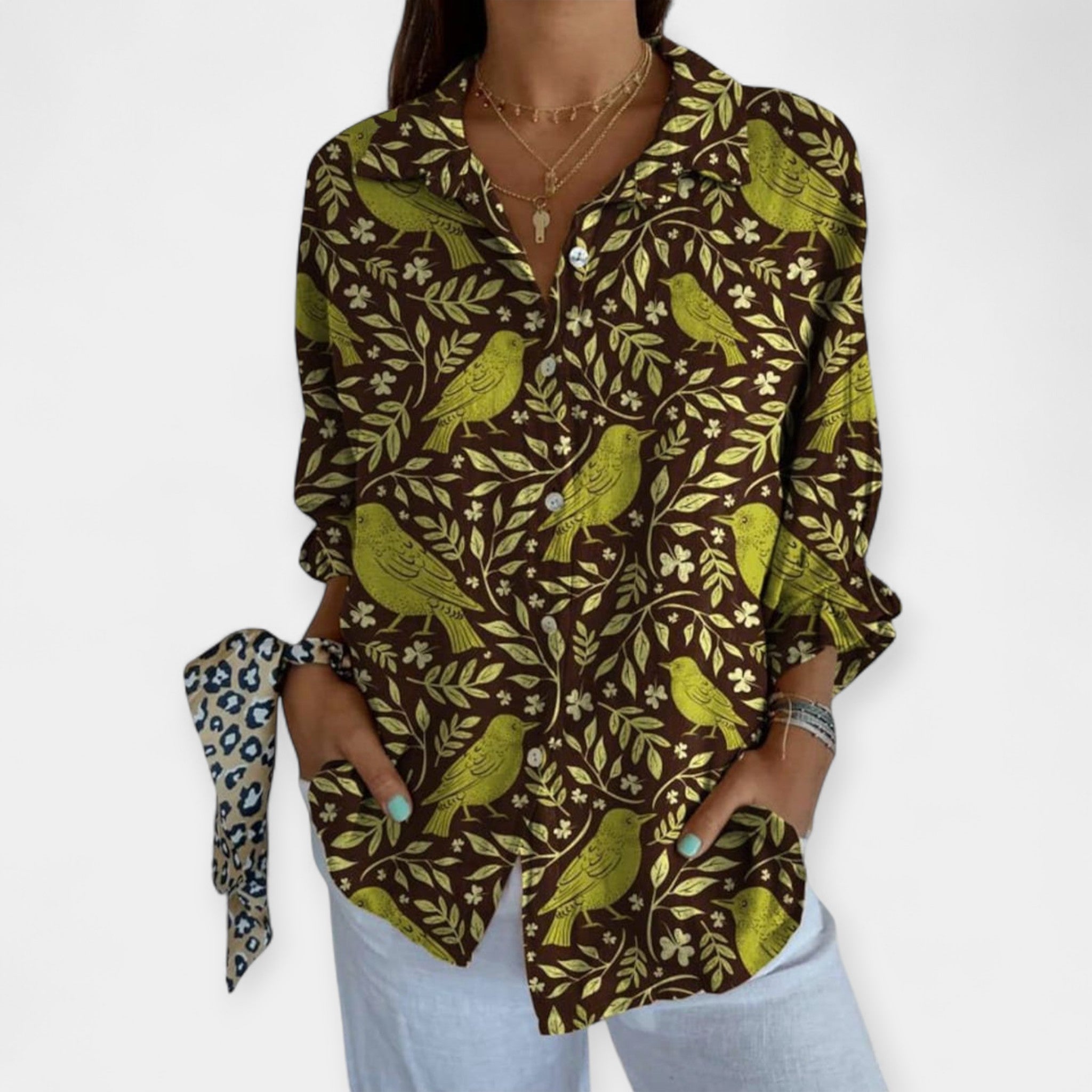 Artistic Linen Shirt with Comfortable Fit