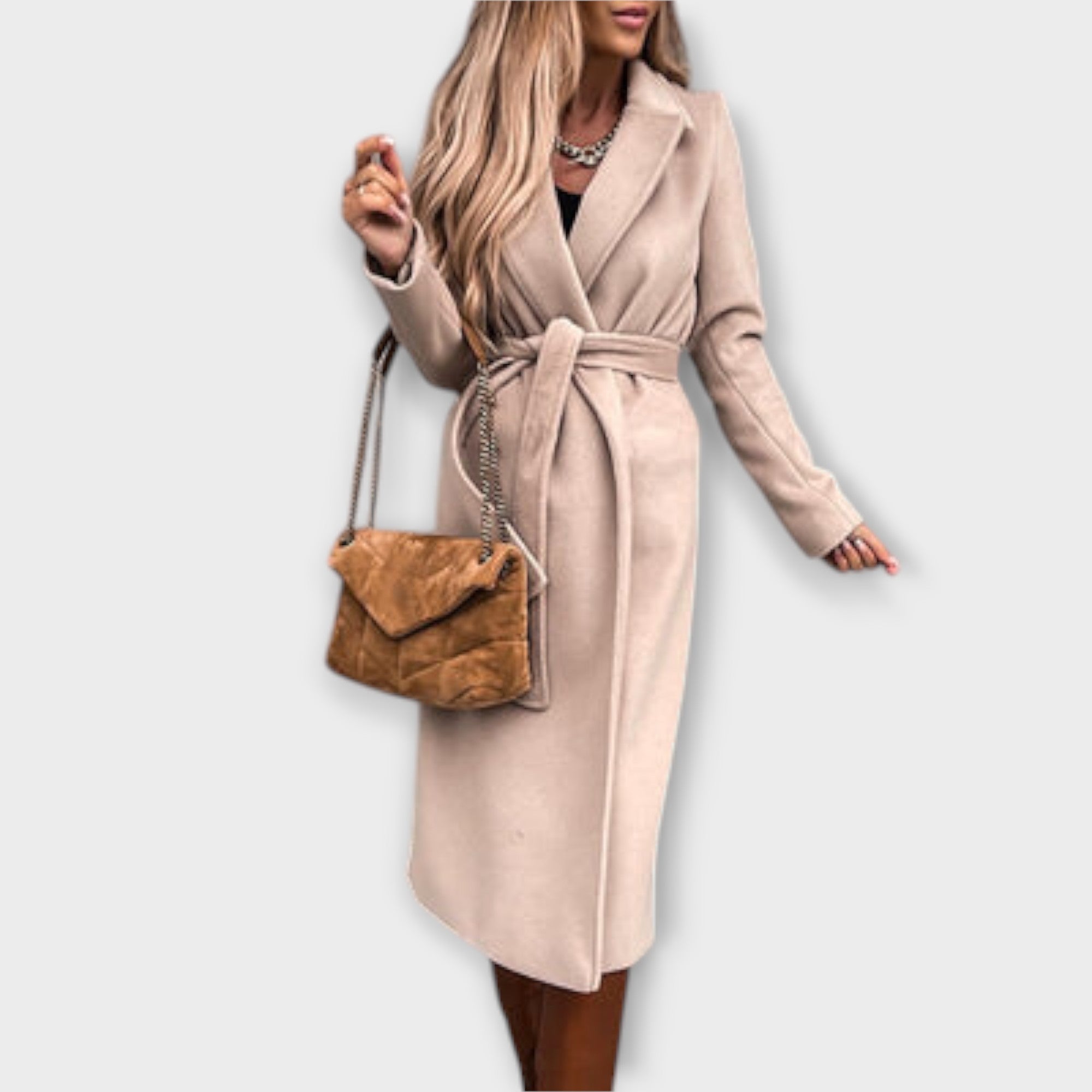 Eliza - Elegant Long Coat with Belt