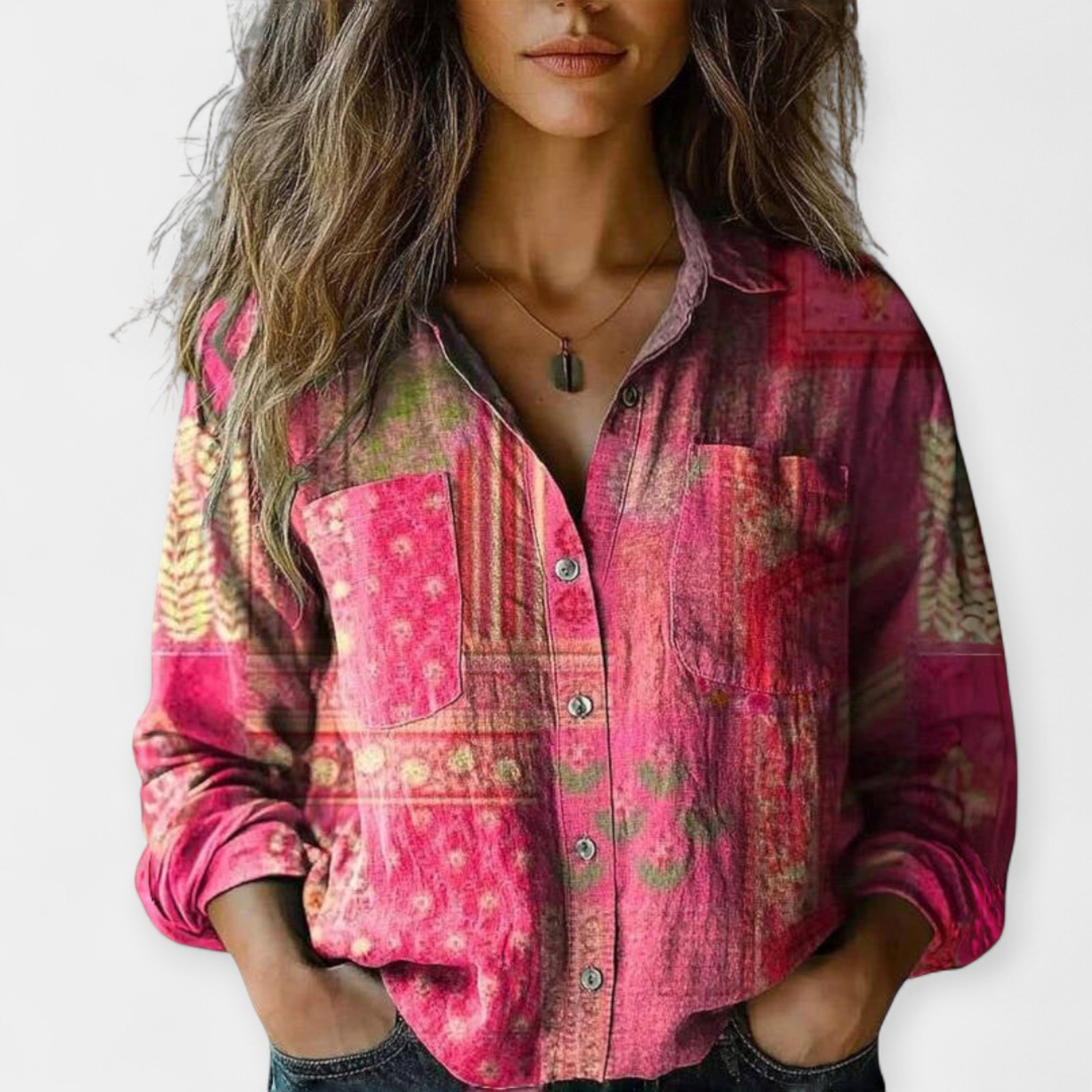 Vintage Printed Blouse