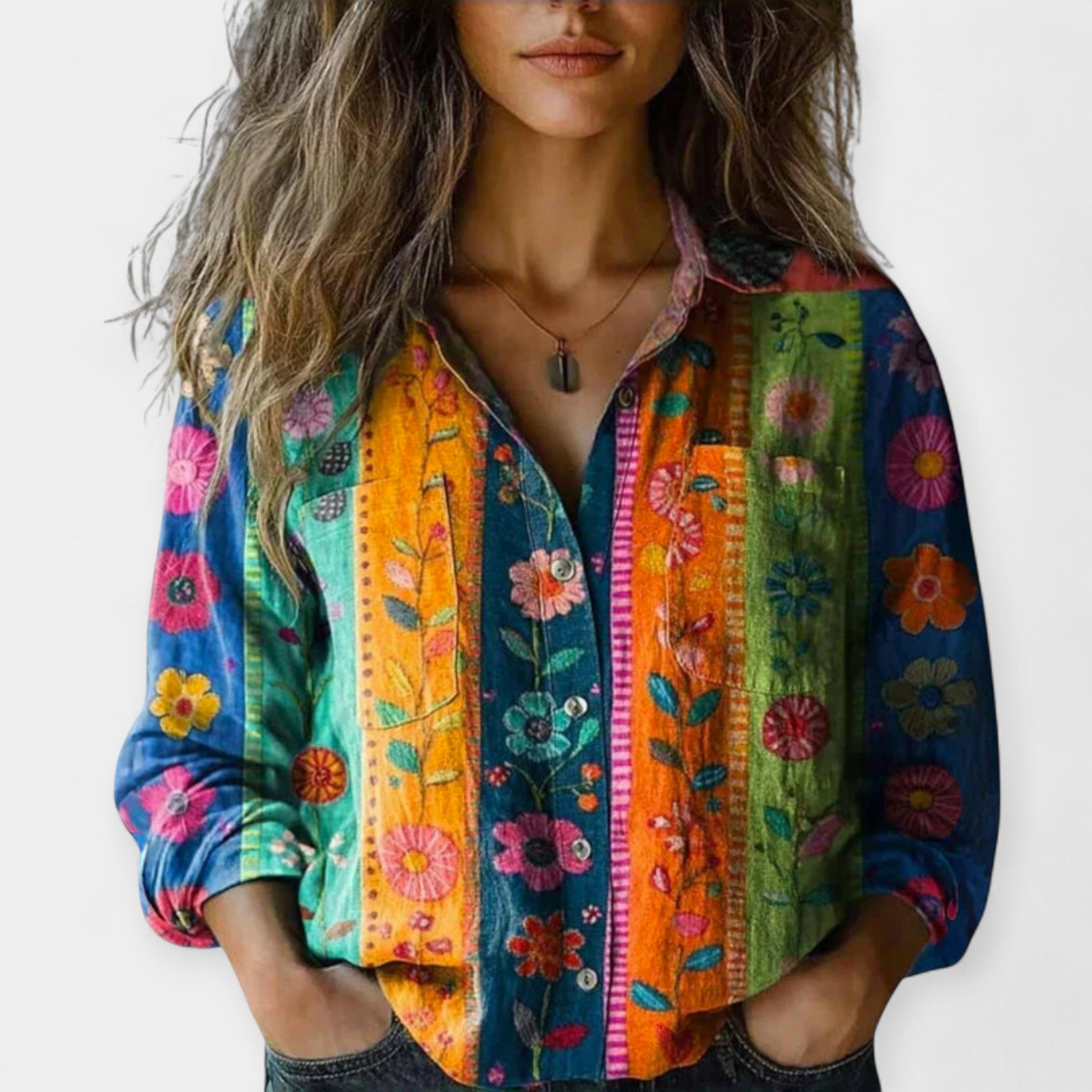 Vintage Printed Blouse