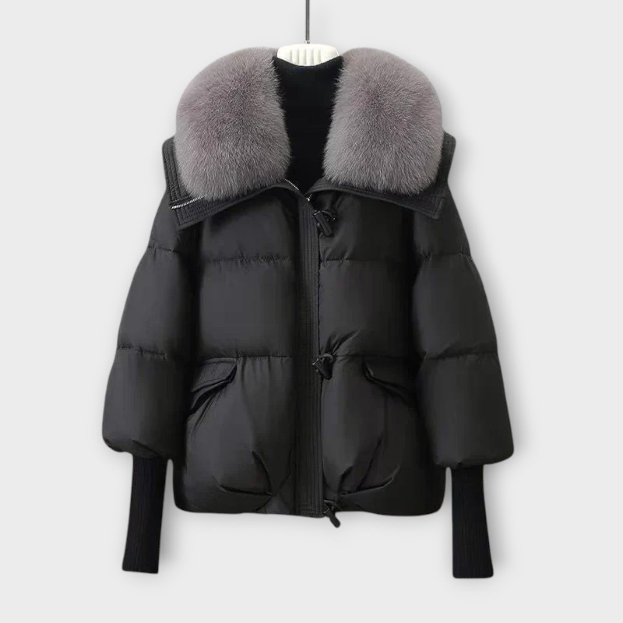 Plush-Collar Puffer Jacket