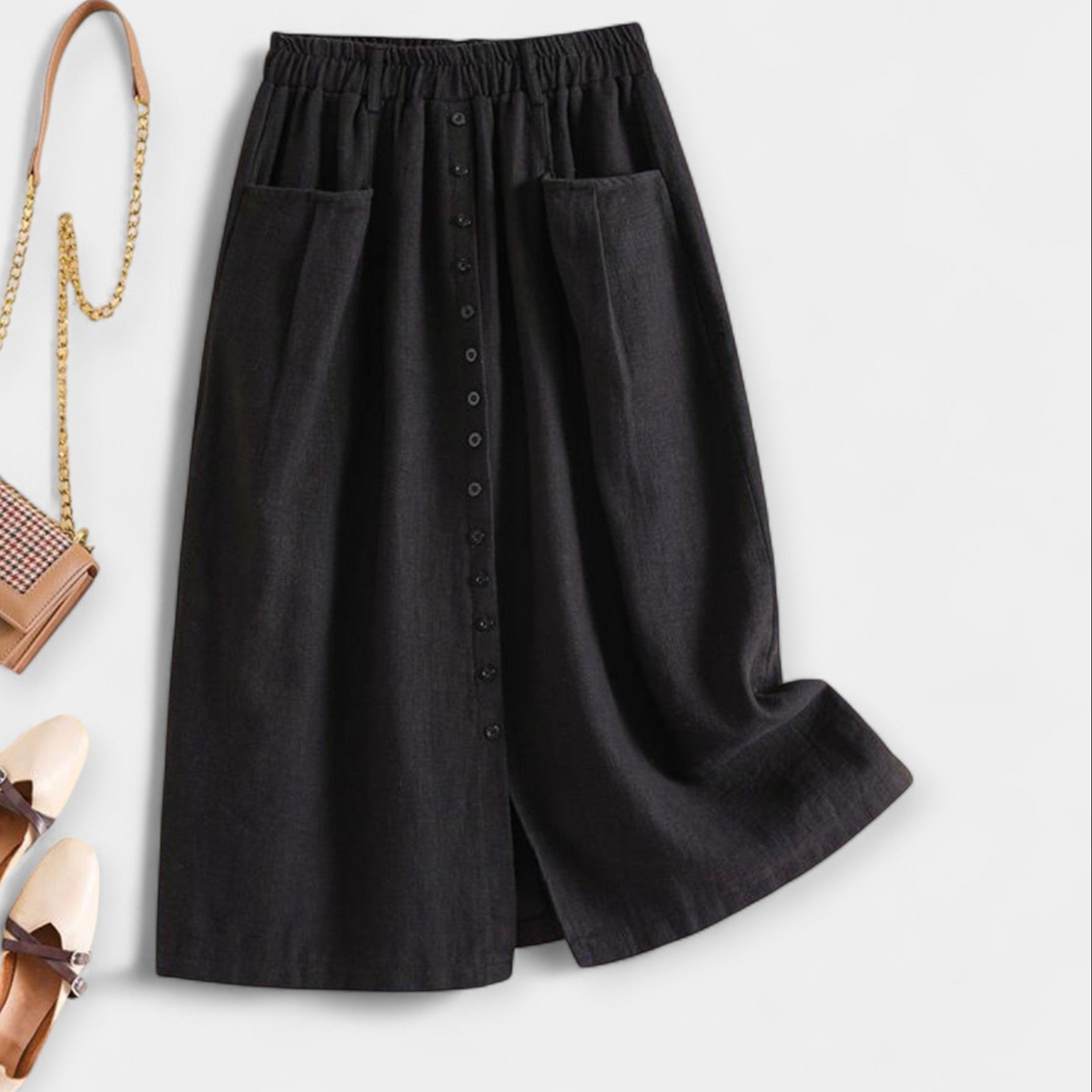 Midi Skirt with Vintage Style