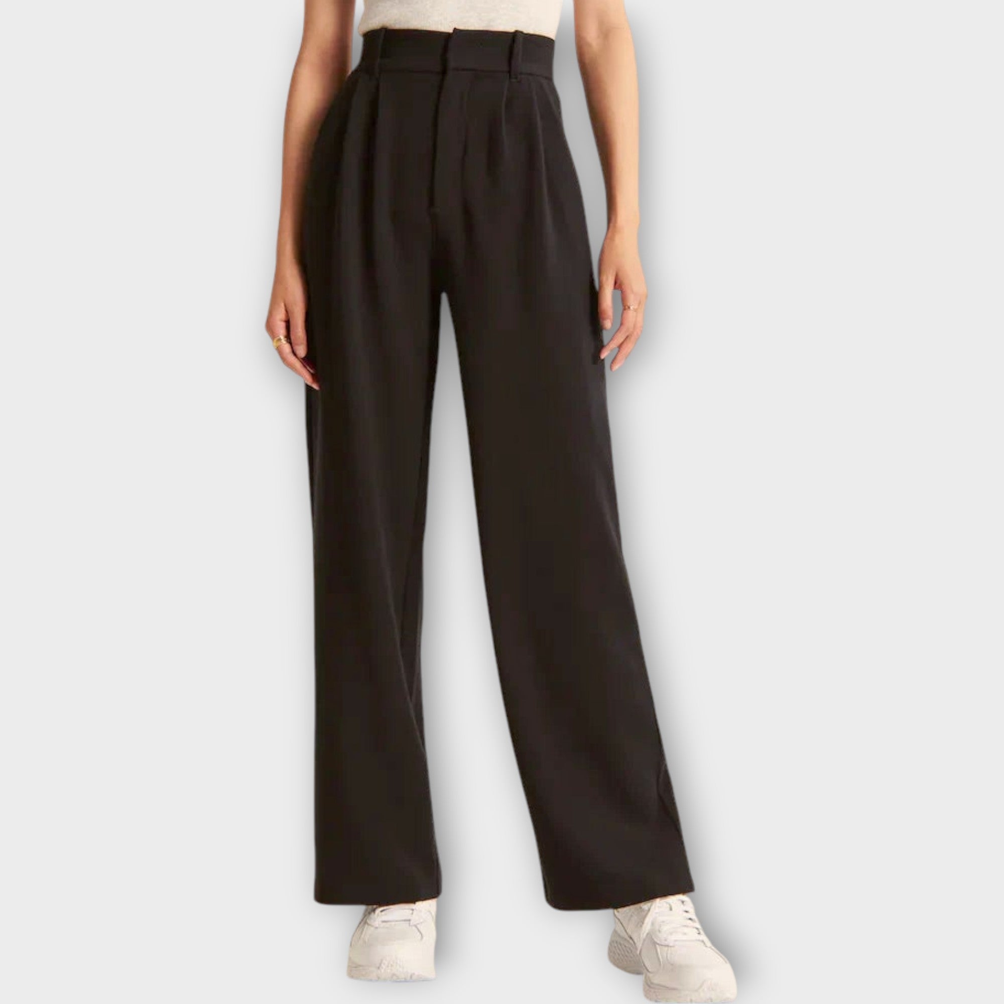 Wide-Leg Tailored Trousers