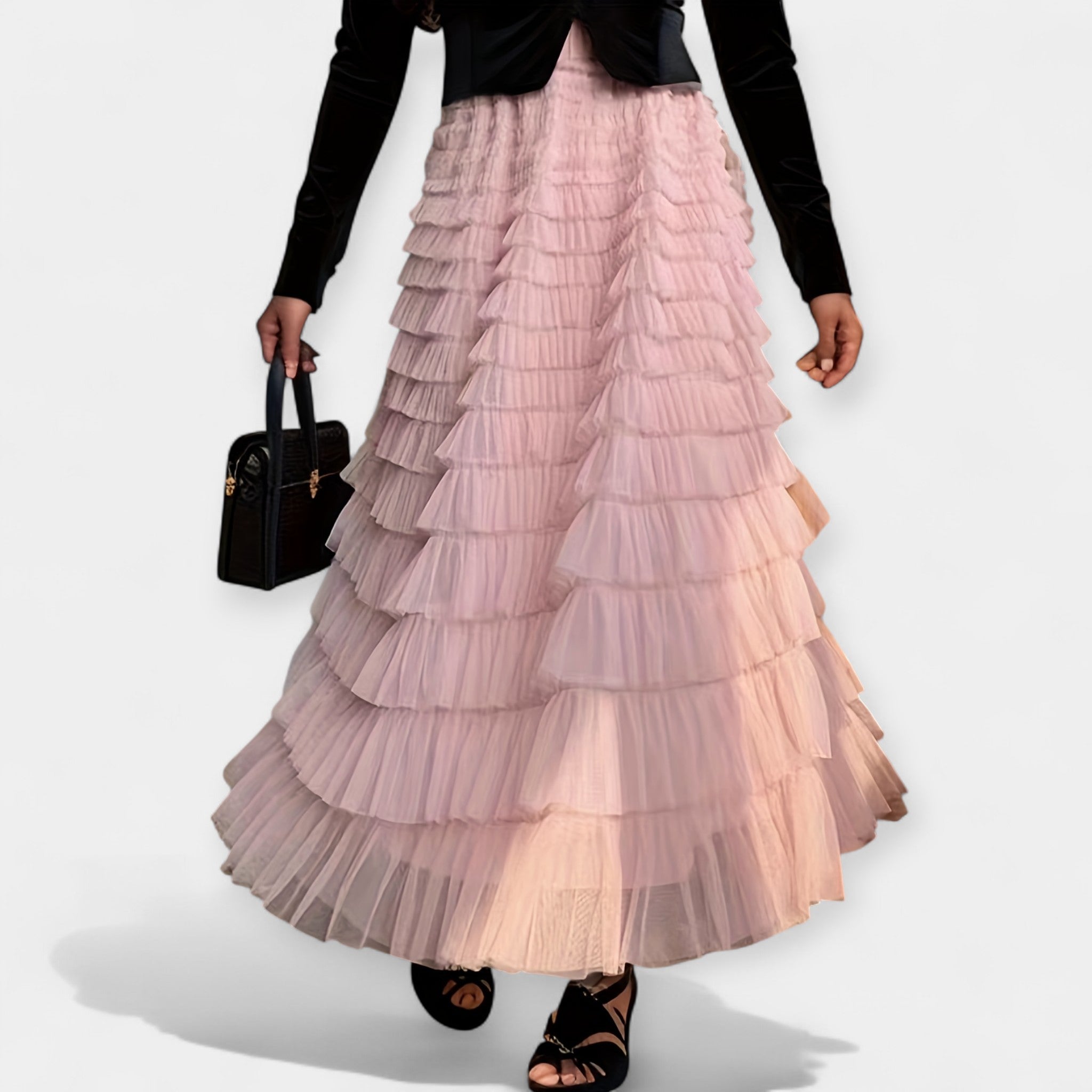 Elegant Tulle Skirt with Decorative Detail