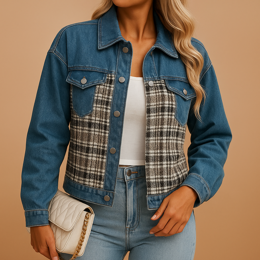 Comfortabele damesjas van ademend textiel met ruime pasvorm en zijzakken, ideaal voor casual en geklede outfits.