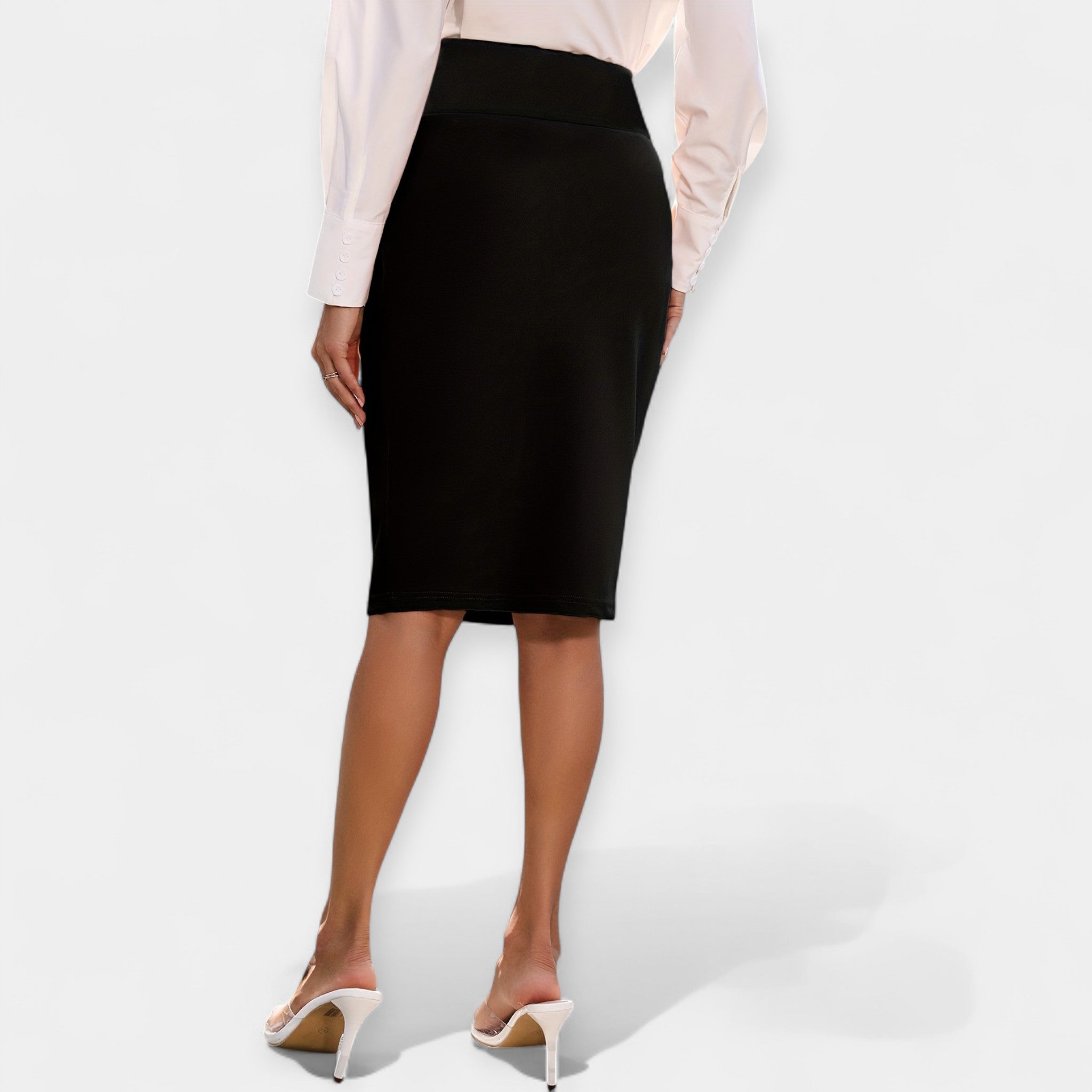 High-Waisted Midi Skirt