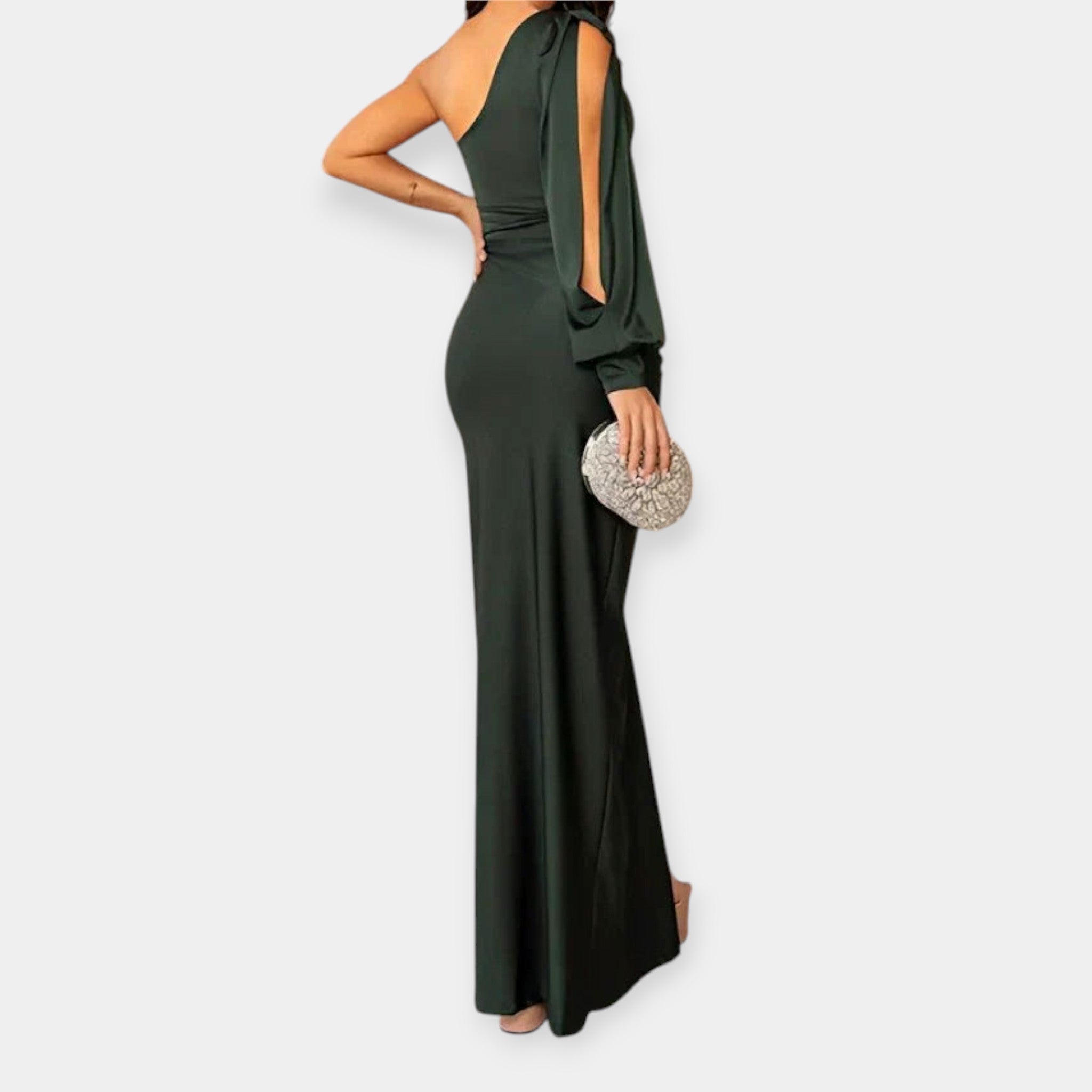 Maxi Dress with One Shoulder and Split